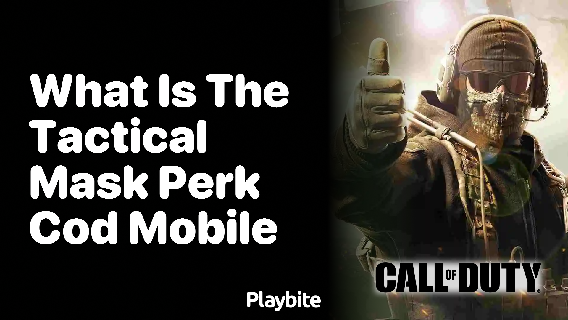 What is the Tactical Mask Perk in COD Mobile?