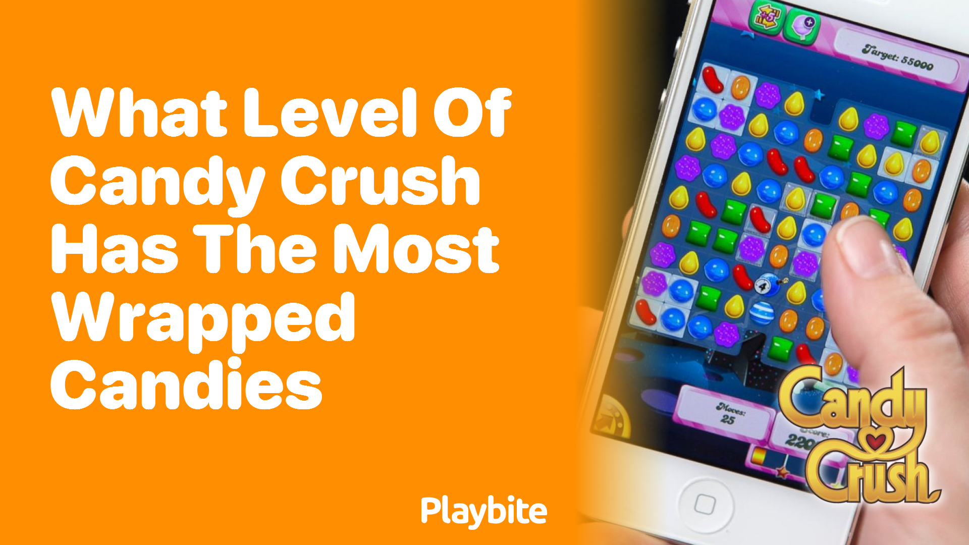 What level of Candy Crush has the most wrapped candies?