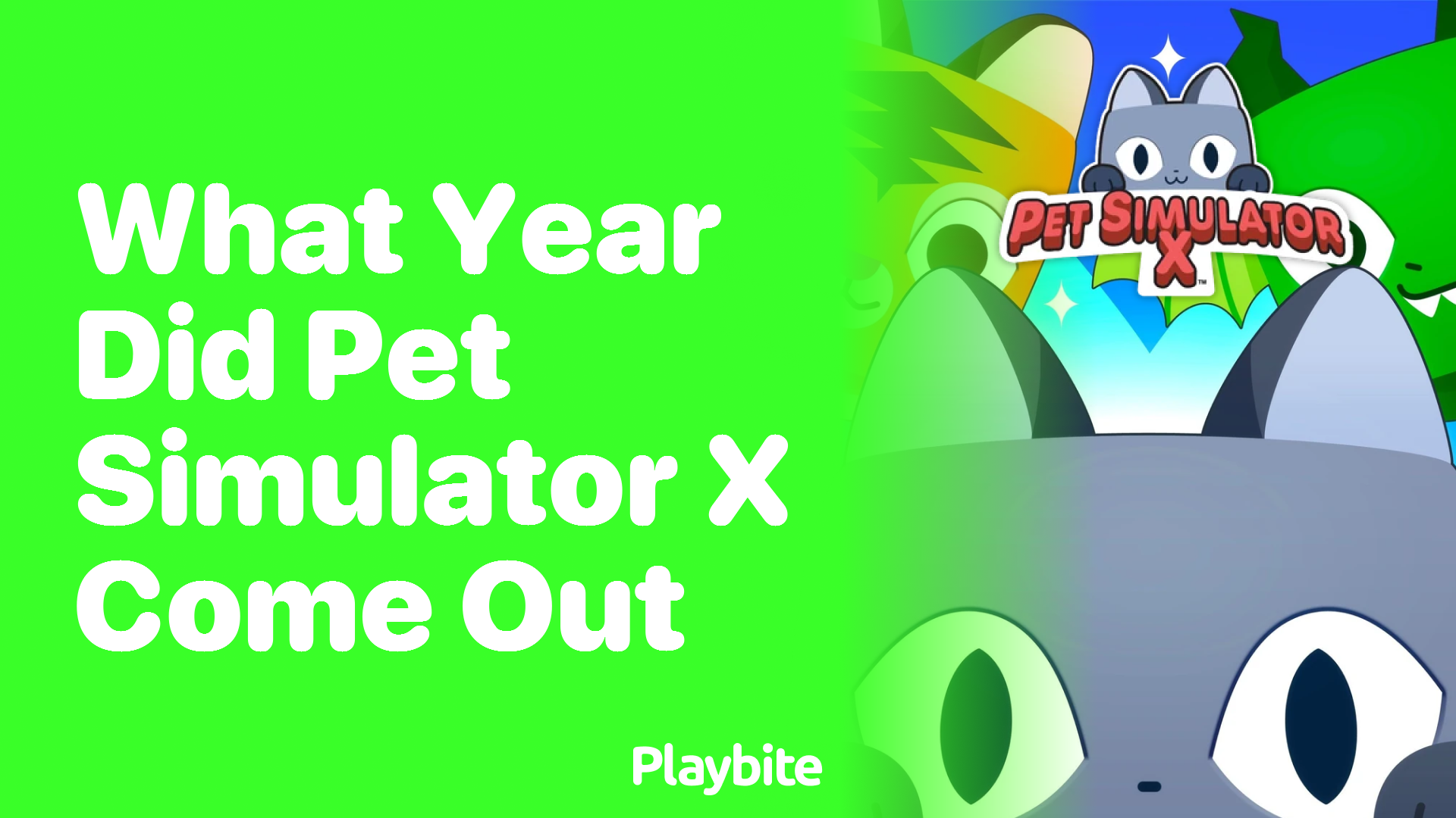 What Year Did Pet Simulator X Make Its Big Debut?