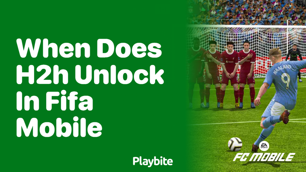 How to unlock h2h on 2025 fifa mobile