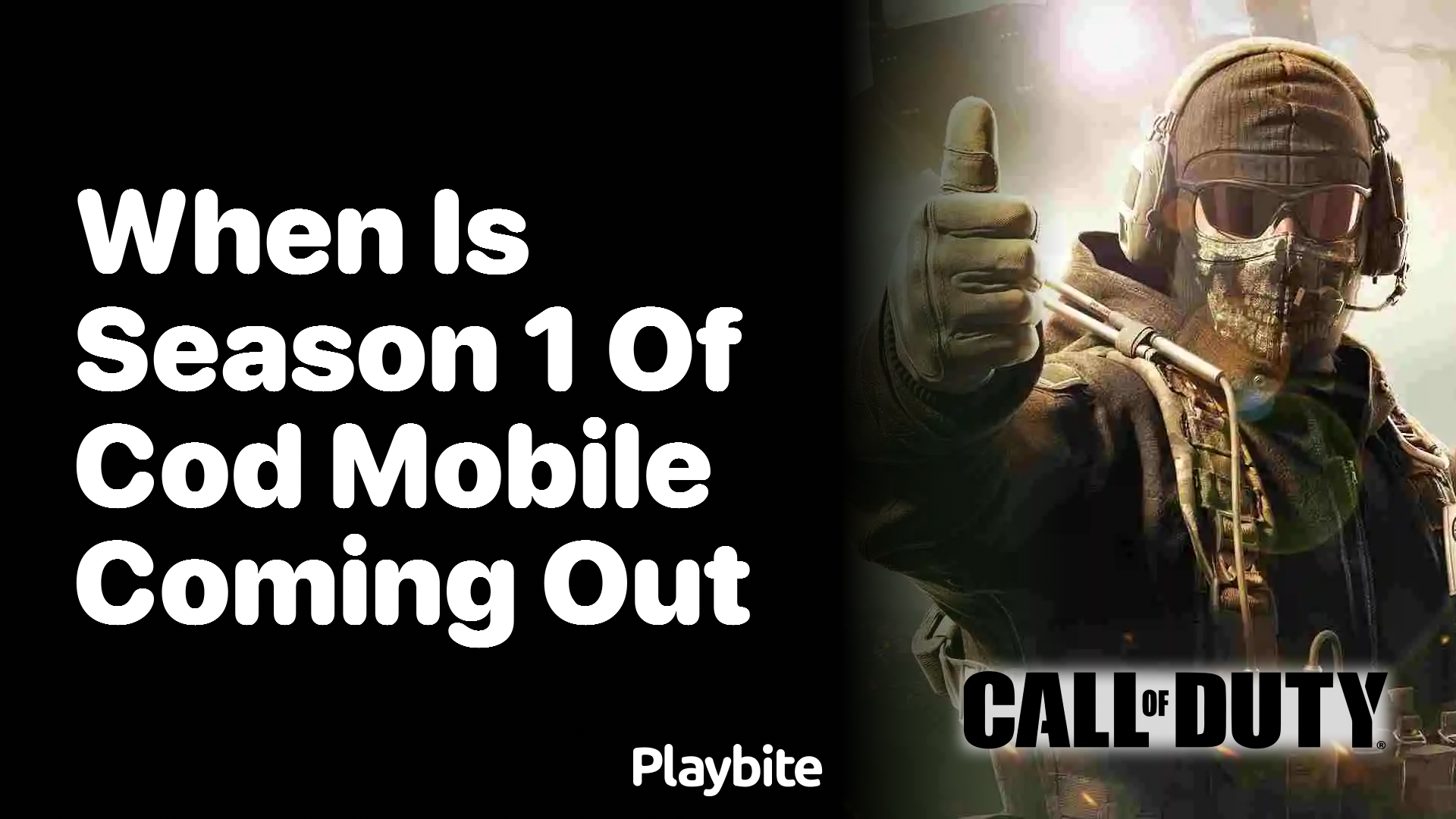 When Is Season 1 of COD Mobile Coming Out?