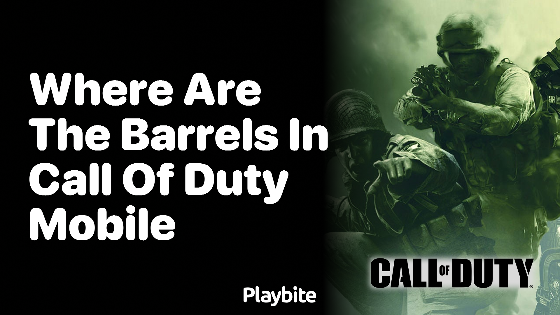 Where Are the Barrels in Call of Duty Mobile?