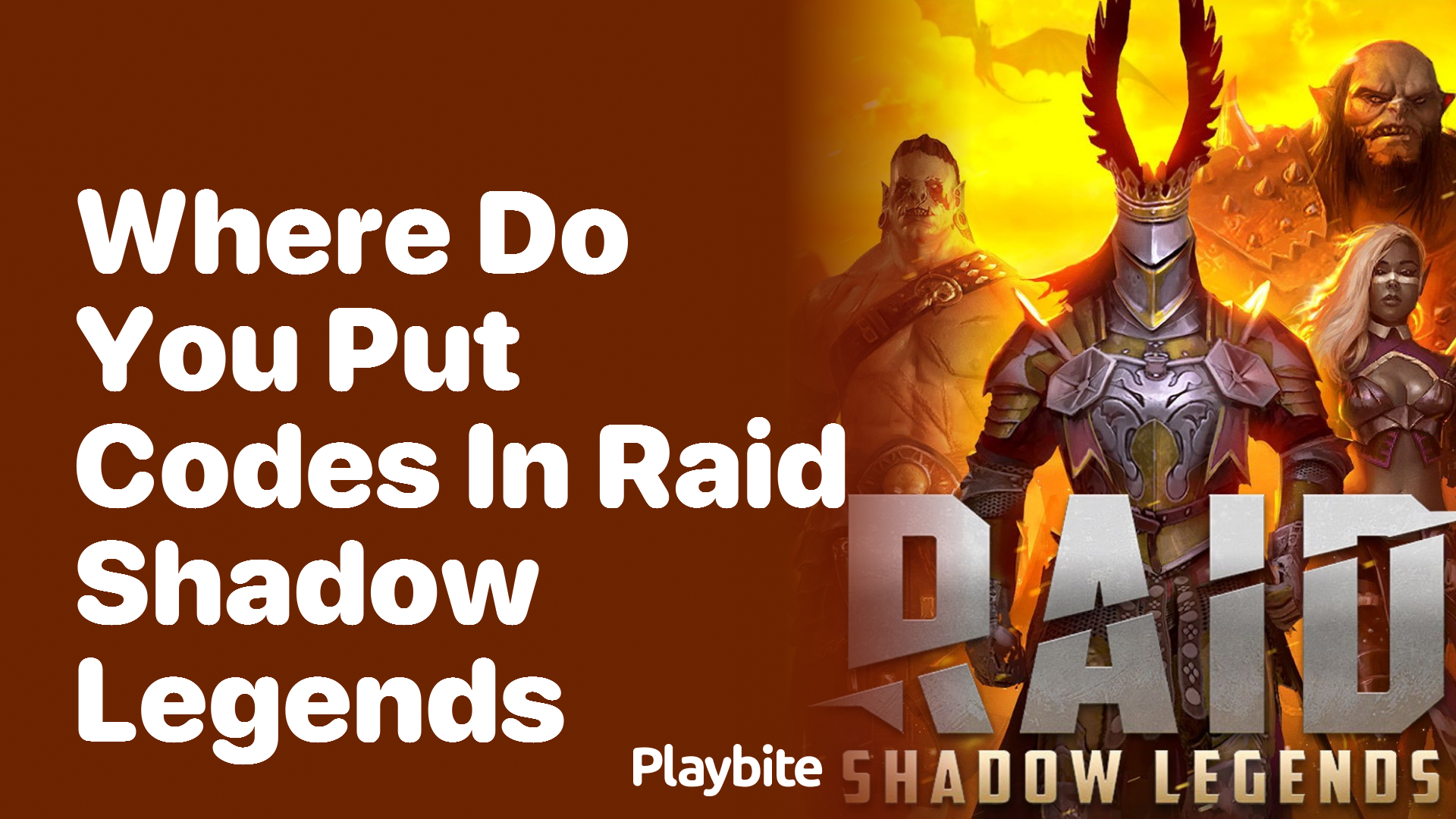 Where Do You Put Codes in Raid Shadow Legends?