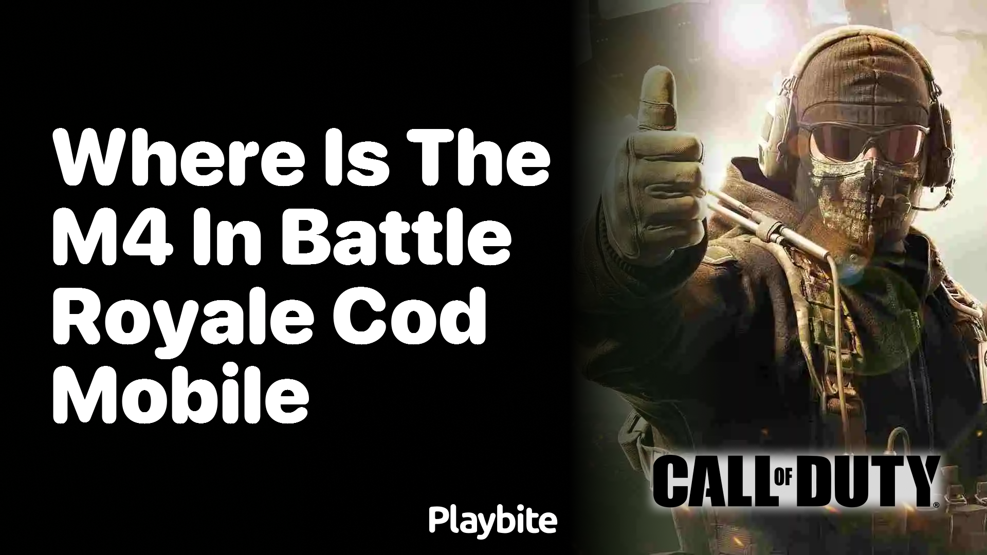 Where Is the M4 in Battle Royale COD Mobile?