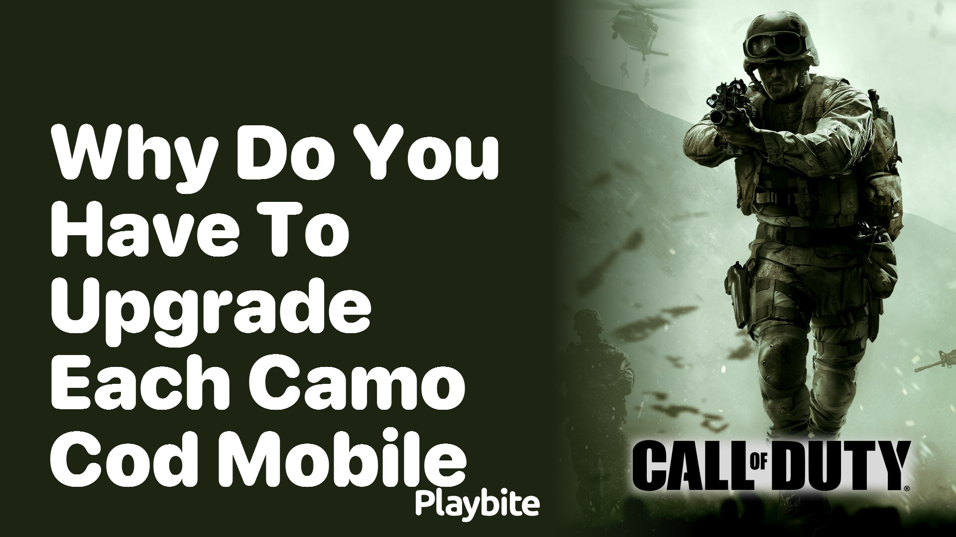 Why Do You Have to Upgrade Each Camo in COD Mobile?