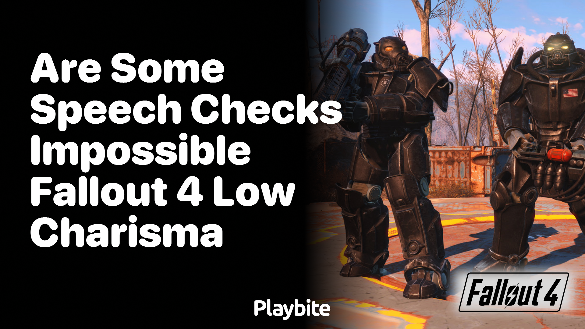 Are some speech checks impossible in Fallout 4 with low Charisma?