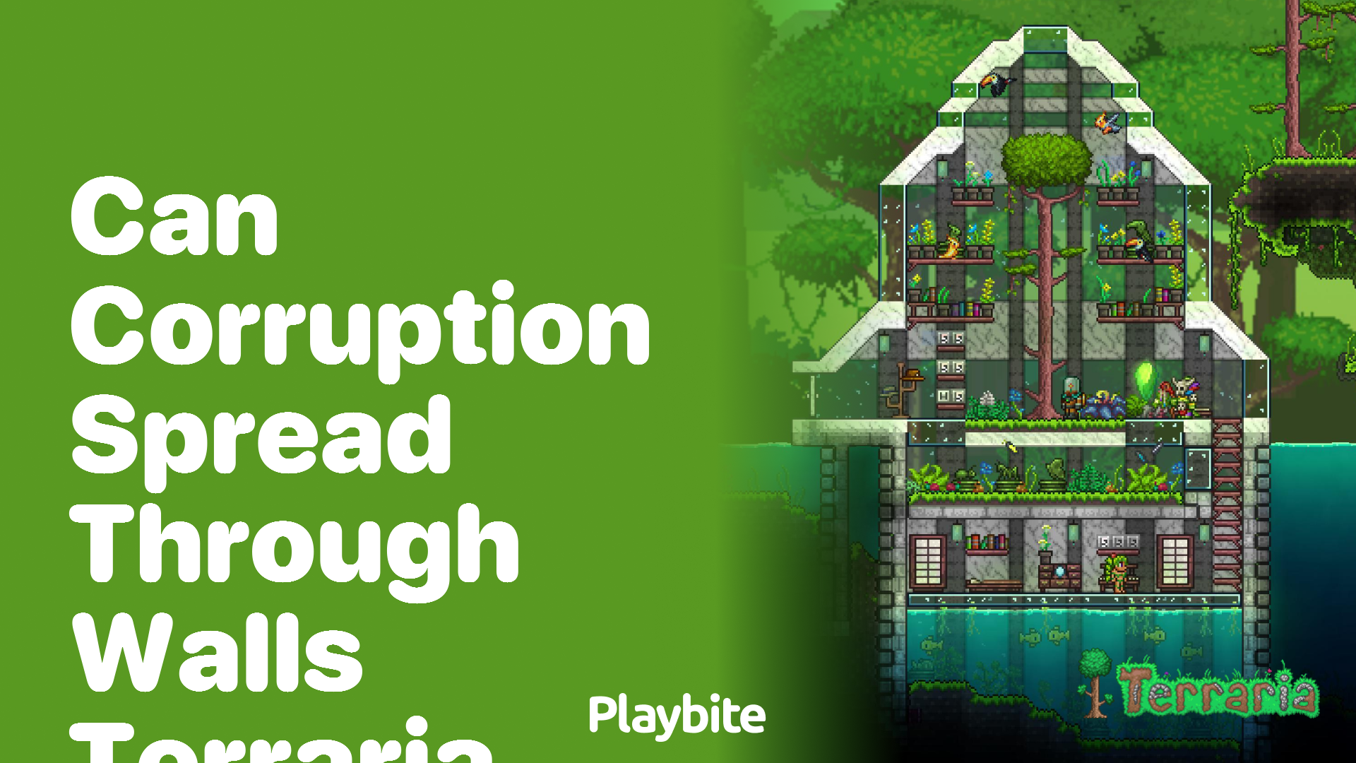 Can corruption spread through walls in Terraria?