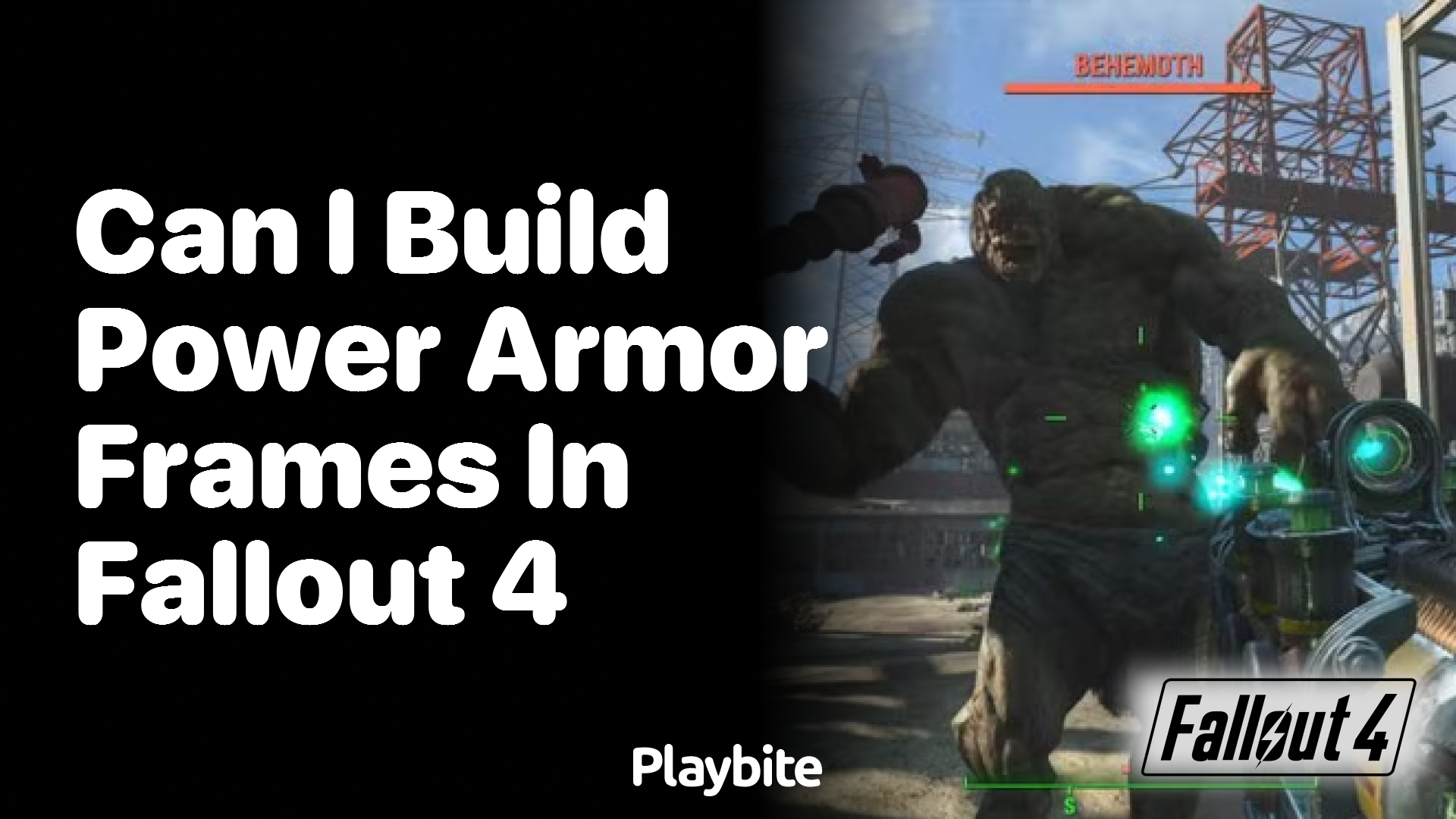 Can I build Power Armor frames in Fallout 4?