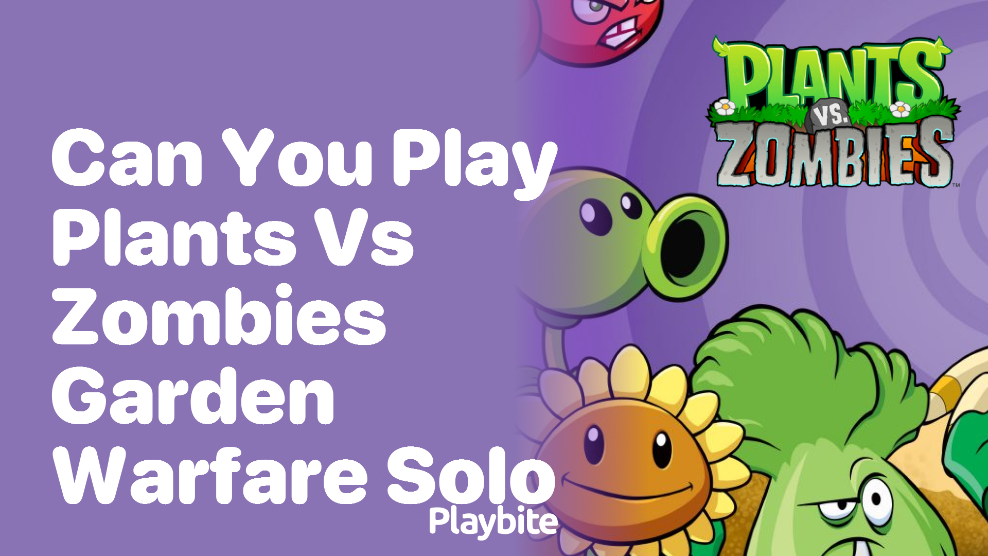 Can you play Plants vs Zombies alone?