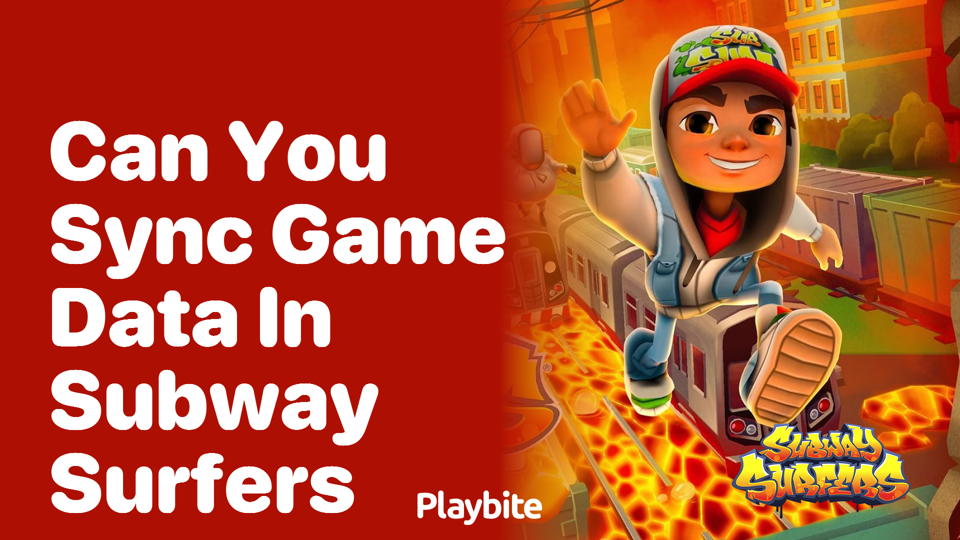 Can you sync game data in Subway Surfers?