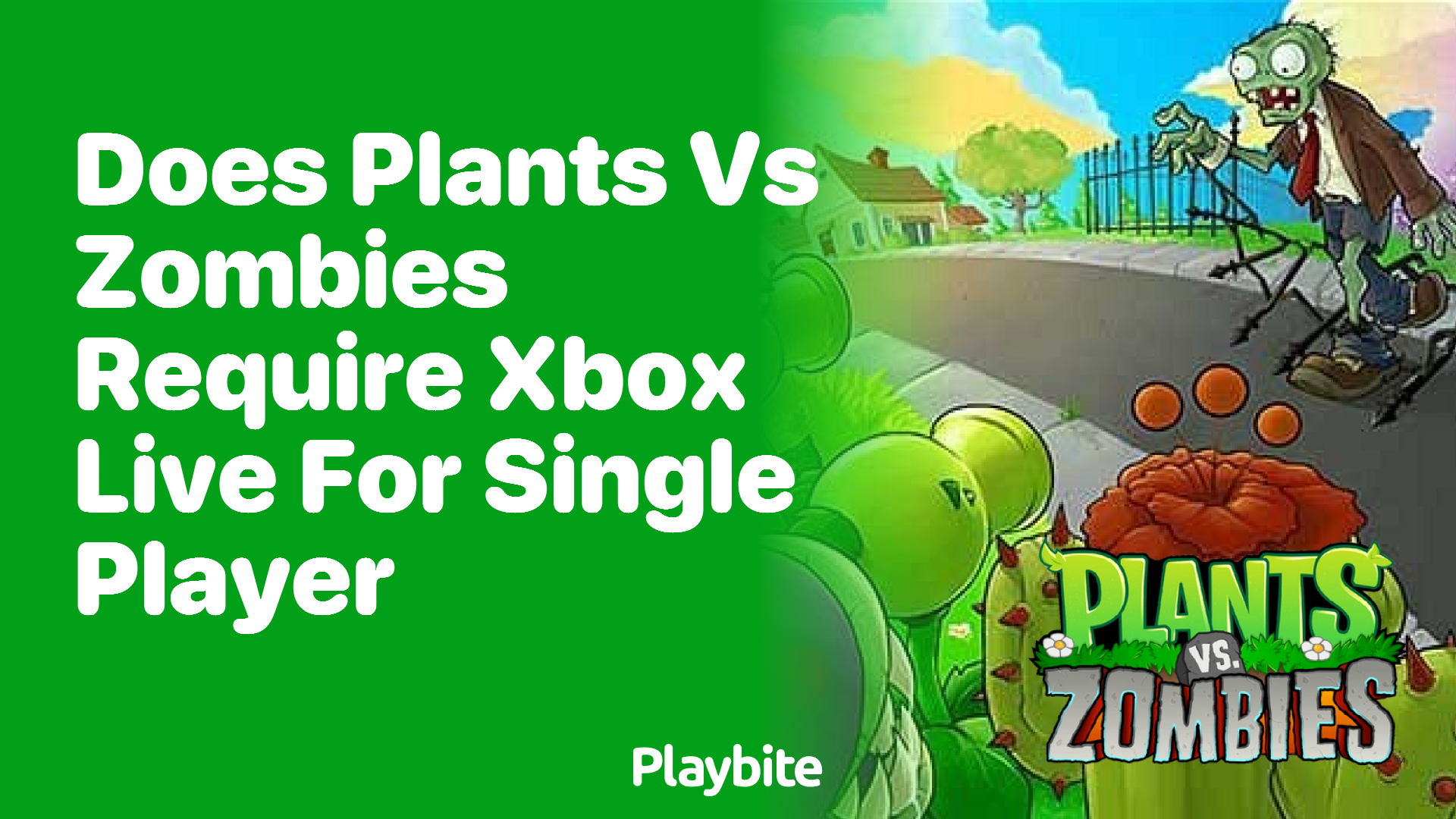 Does Plants vs Zombies have single-player?