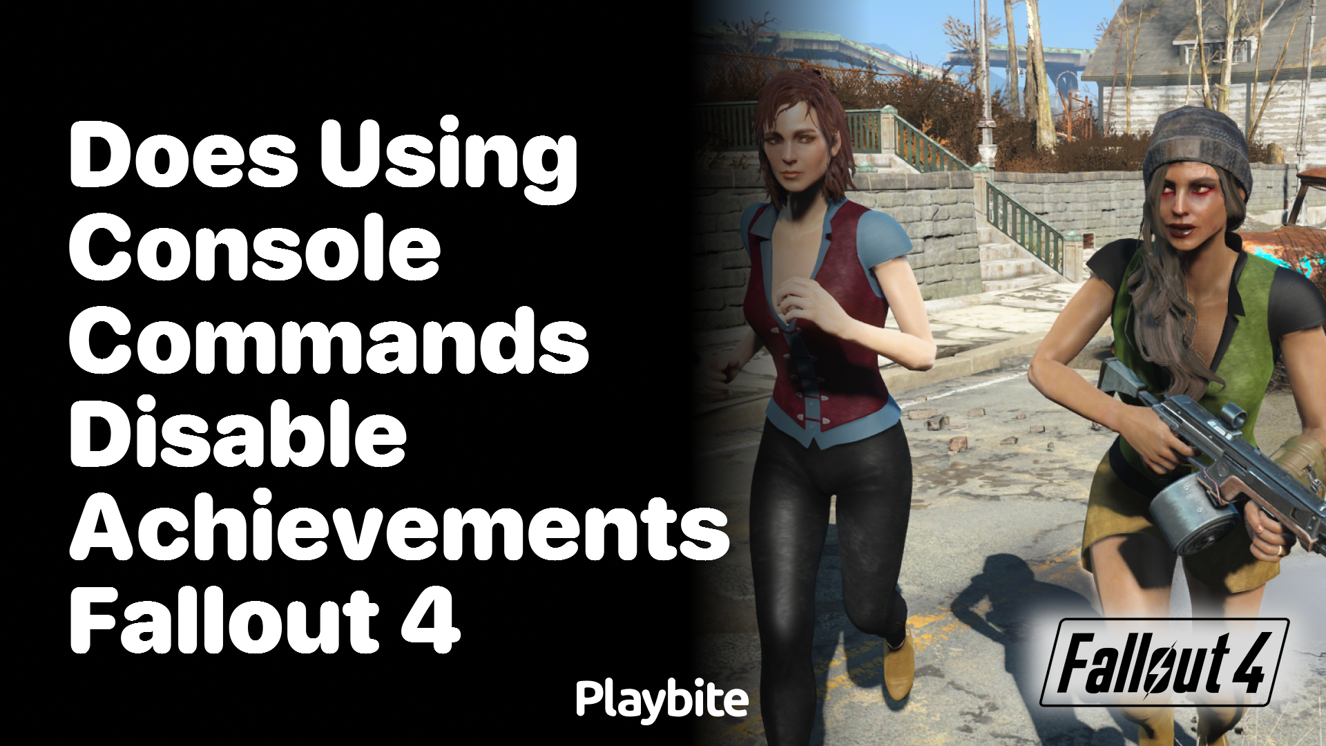 Does using console commands disable achievements in Fallout 4?