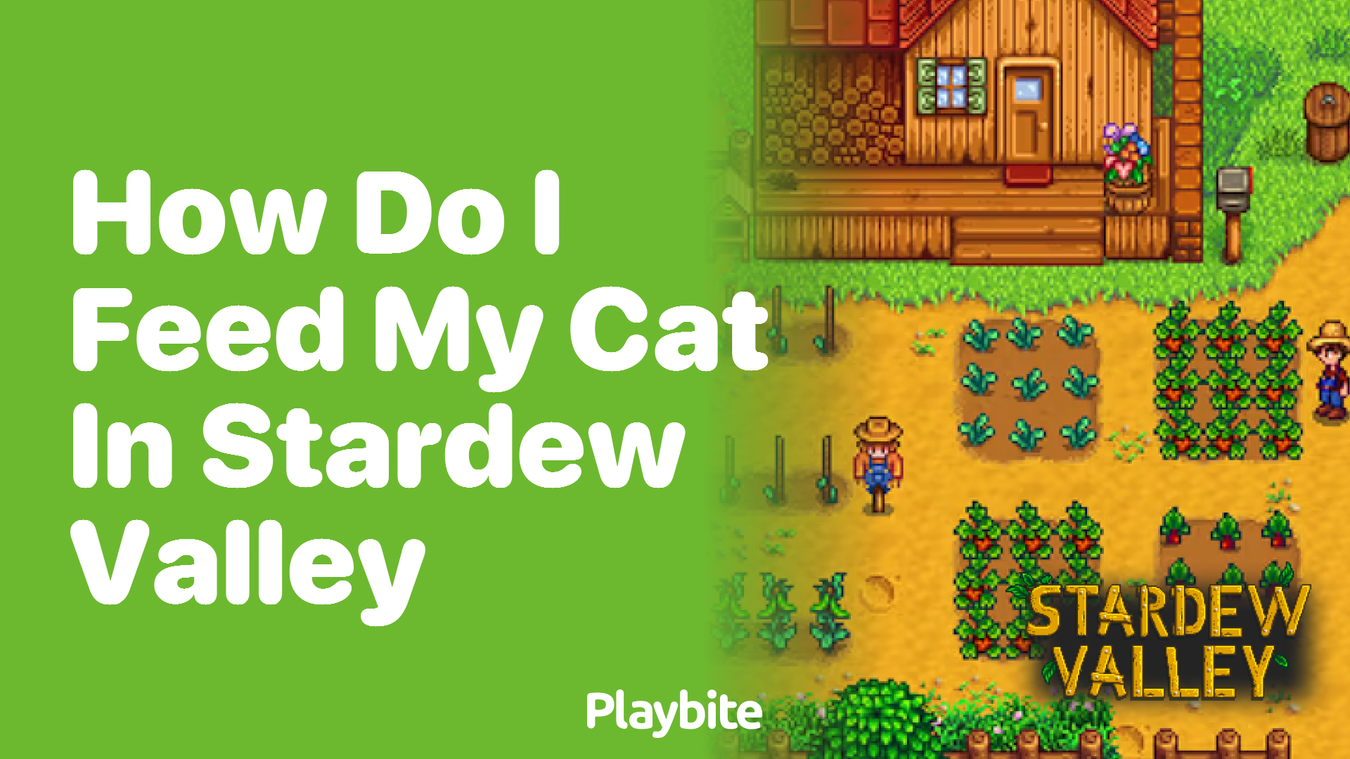 How do I feed my cat in Stardew Valley Playbite