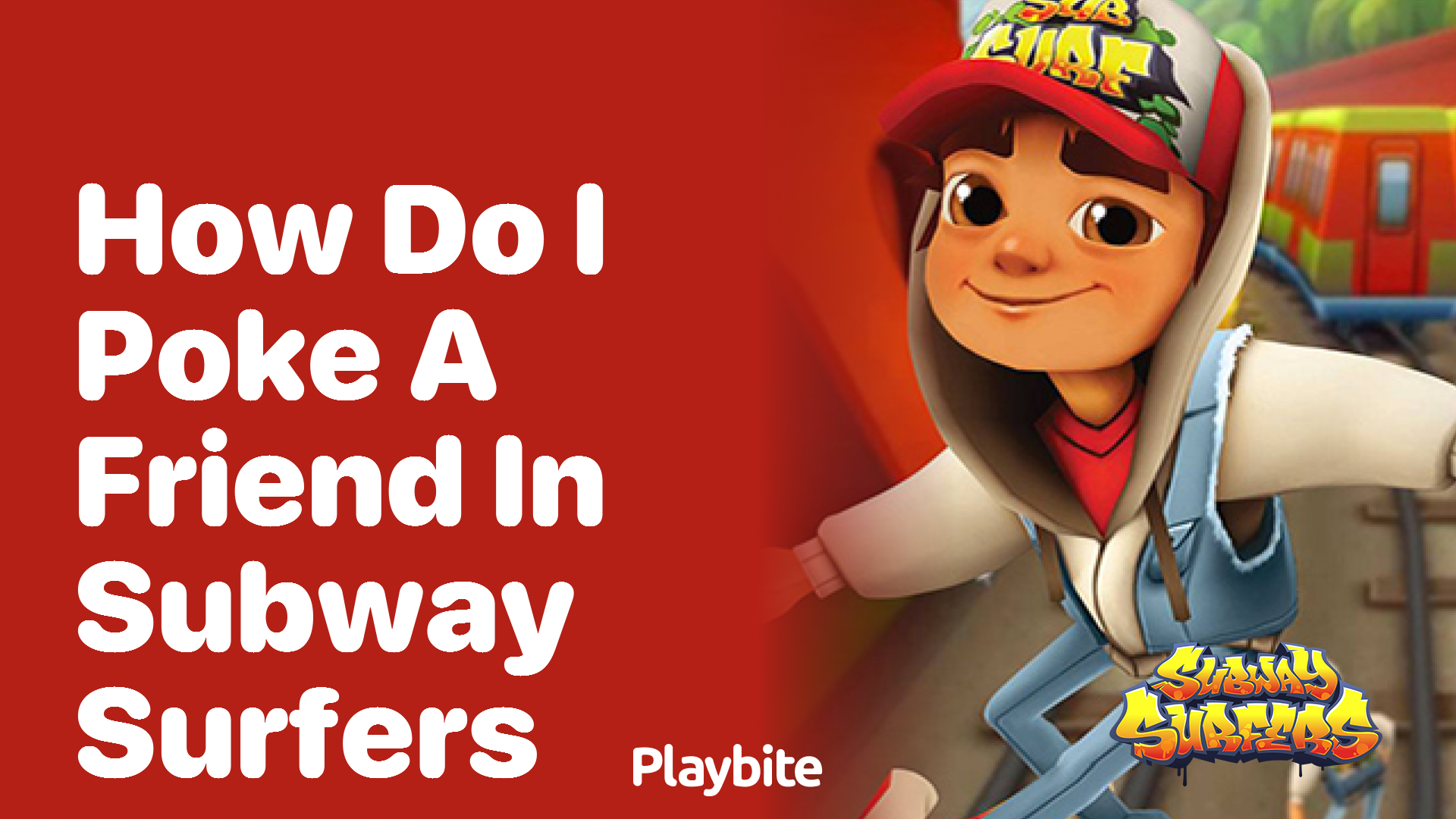 How do I poke a friend in Subway Surfers?