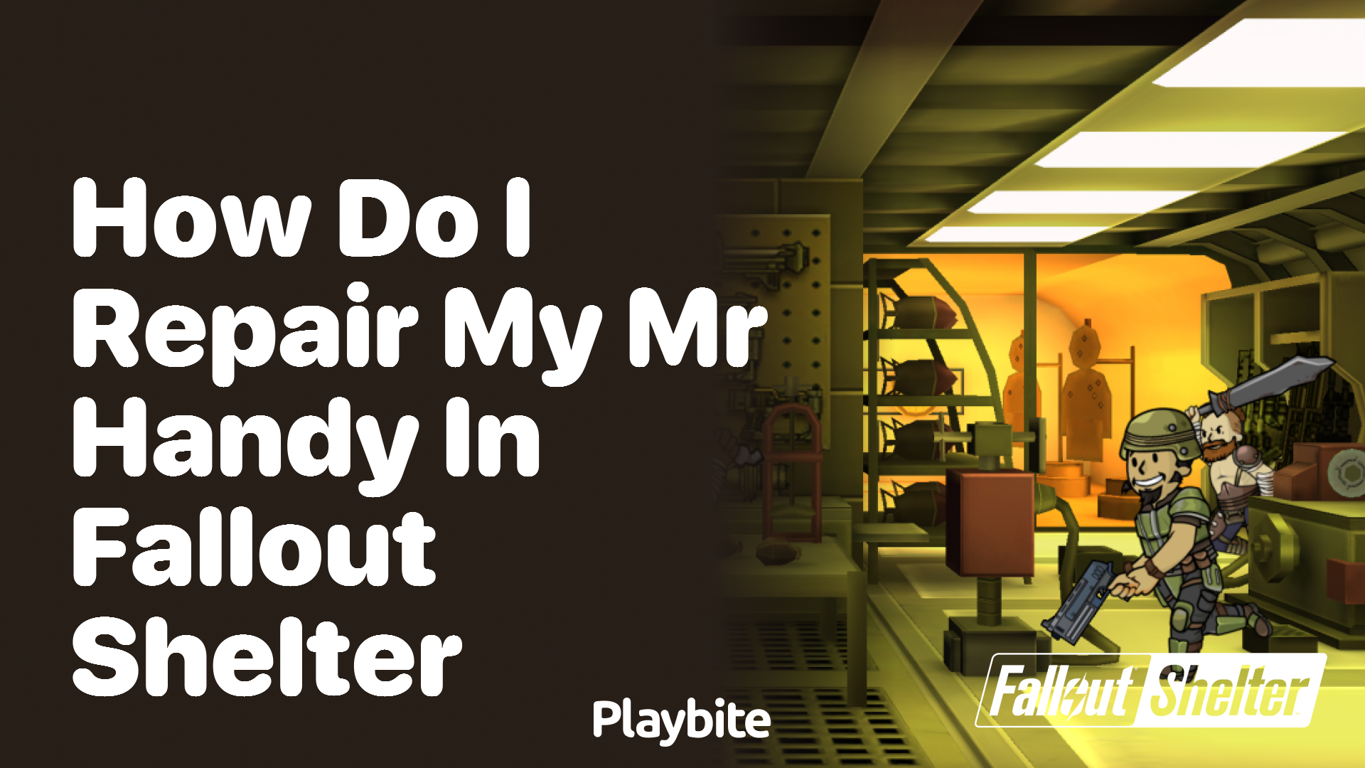 How do I repair my Mr. Handy in Fallout Shelter?