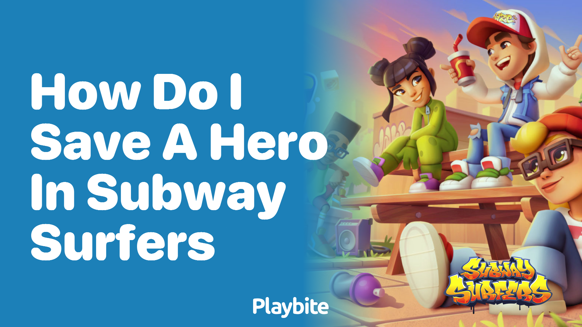 How do I save a hero in Subway Surfers?