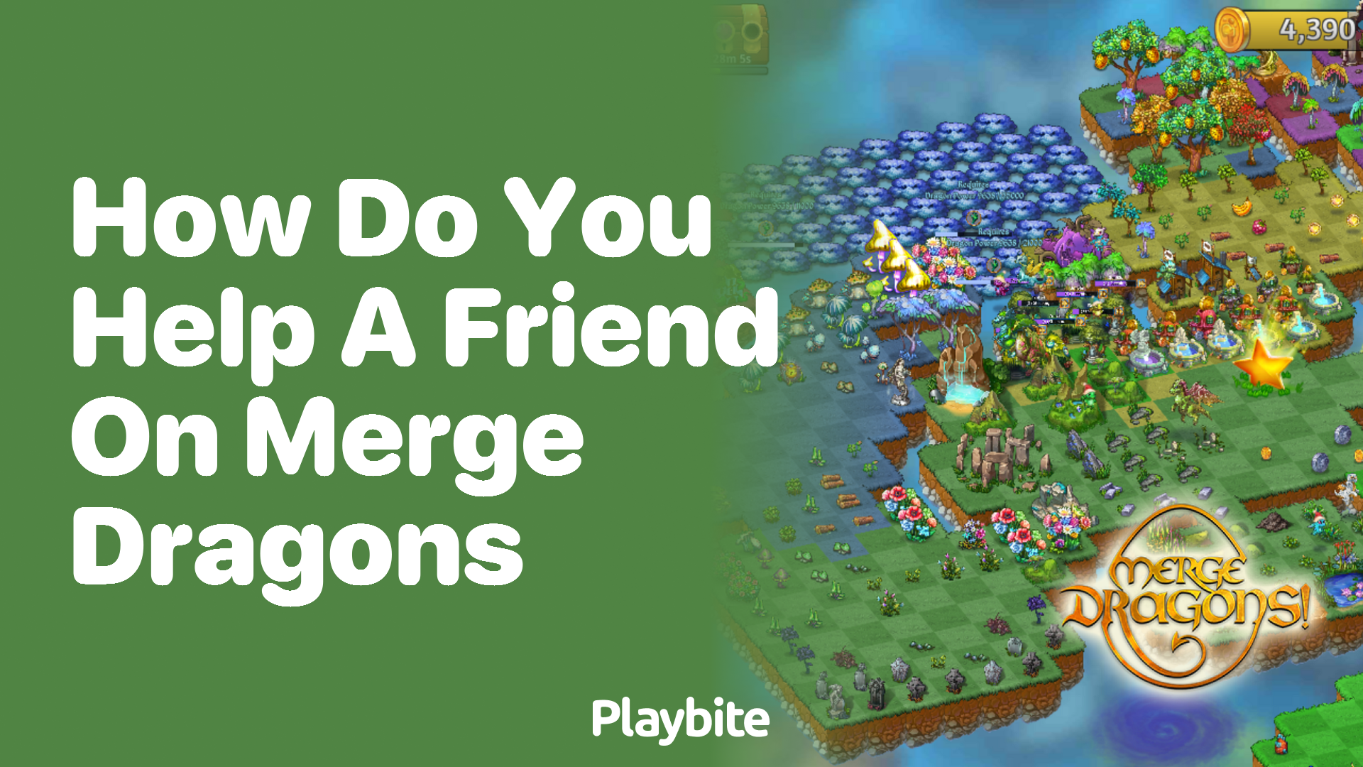 How do you help a friend on Merge Dragons?