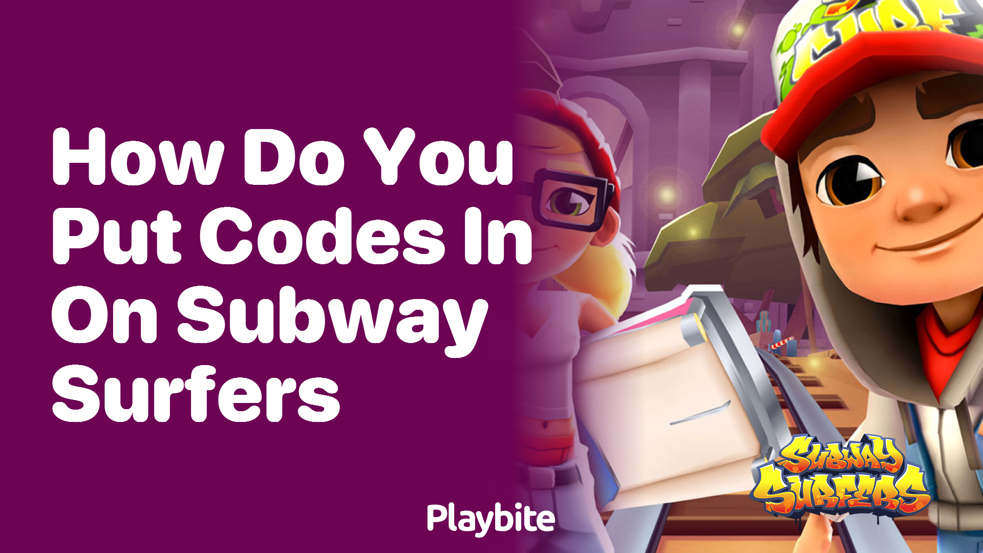 How do you put codes in on Subway Surfers?