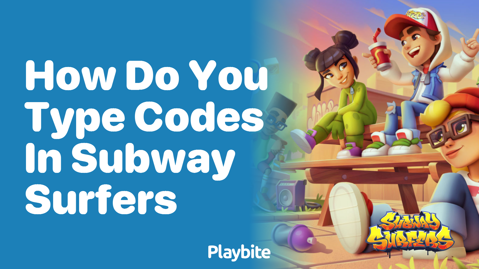 How do you type codes in Subway Surfers?