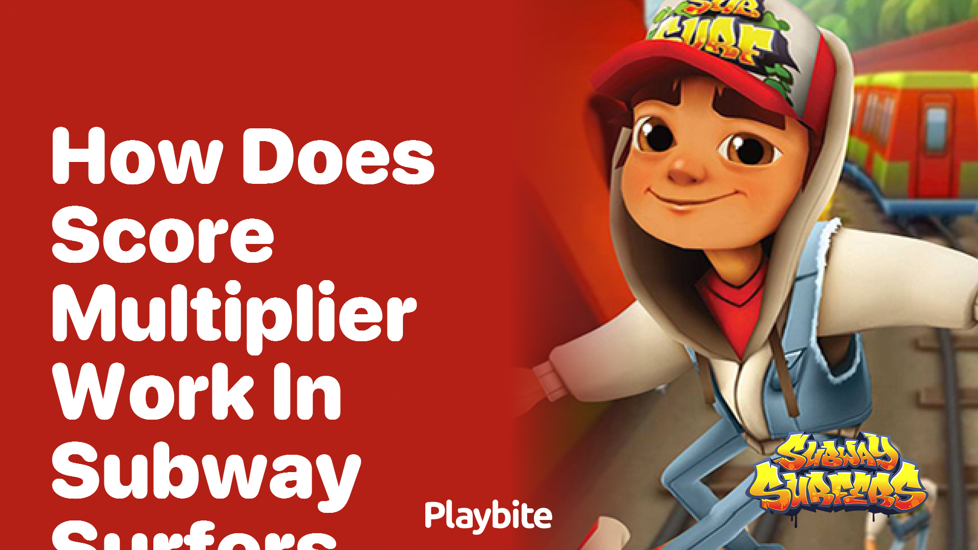 How does the score multiplier work in Subway Surfers?