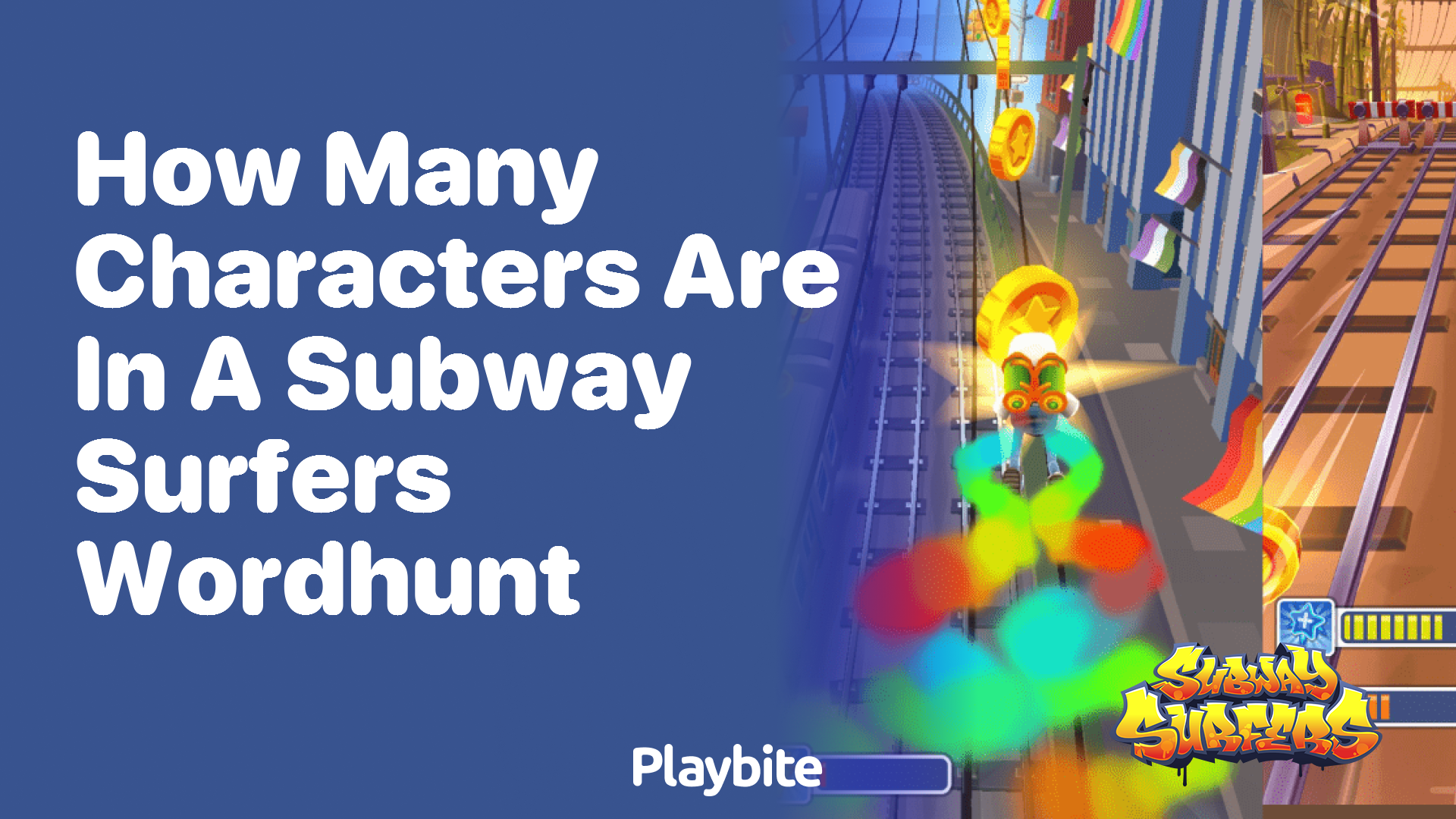 How many characters are in a Subway Surfers Wordhunt