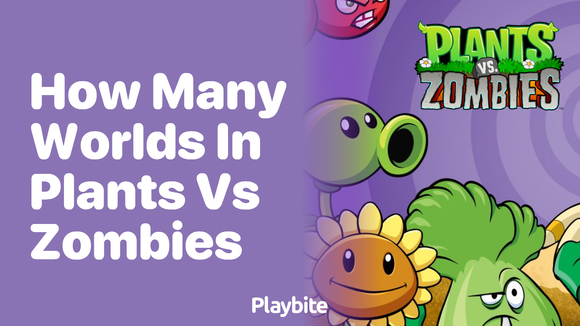 How many worlds are there in Plants vs Zombies?