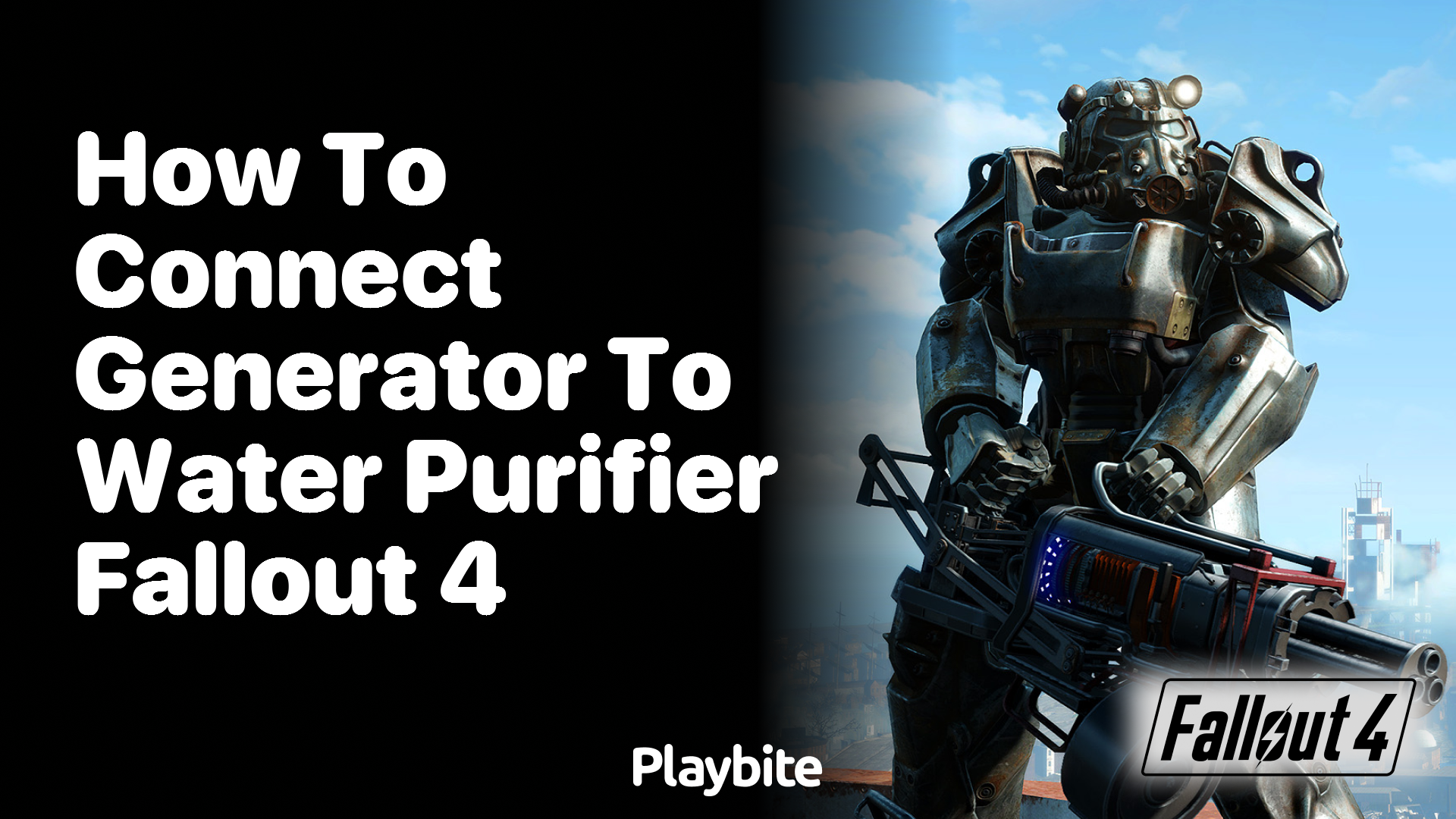 How to connect a generator to a water purifier in Fallout 4