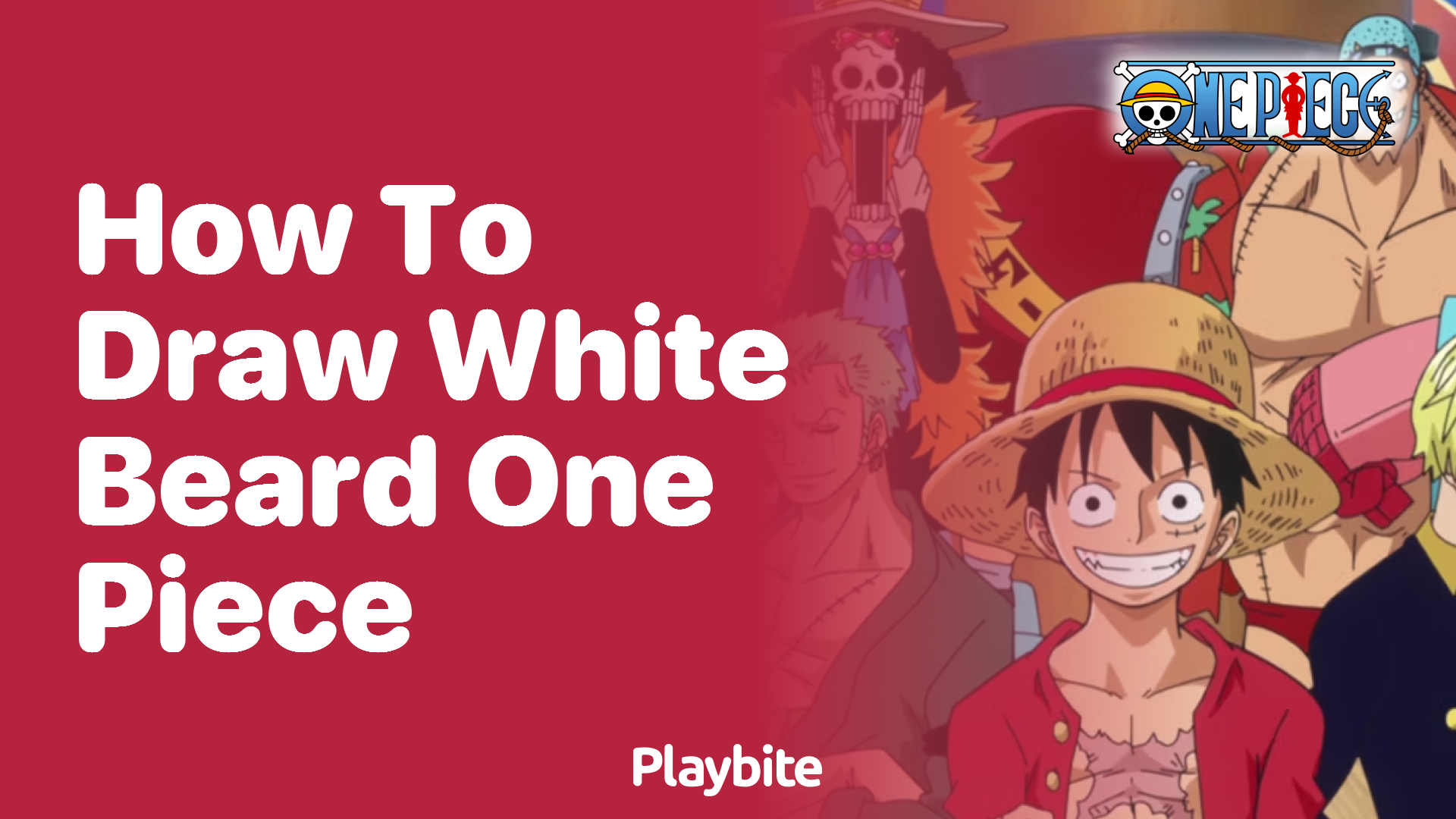 How to draw Whitebeard from One Piece - Playbite