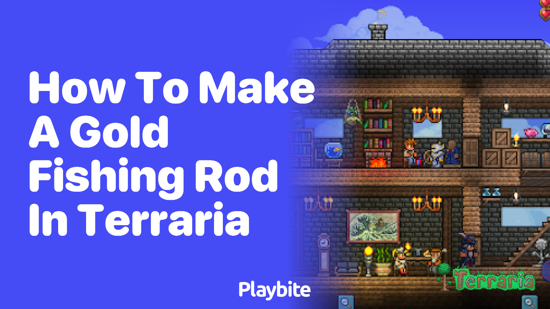 How to Make a Gold Fishing Rod in Terraria