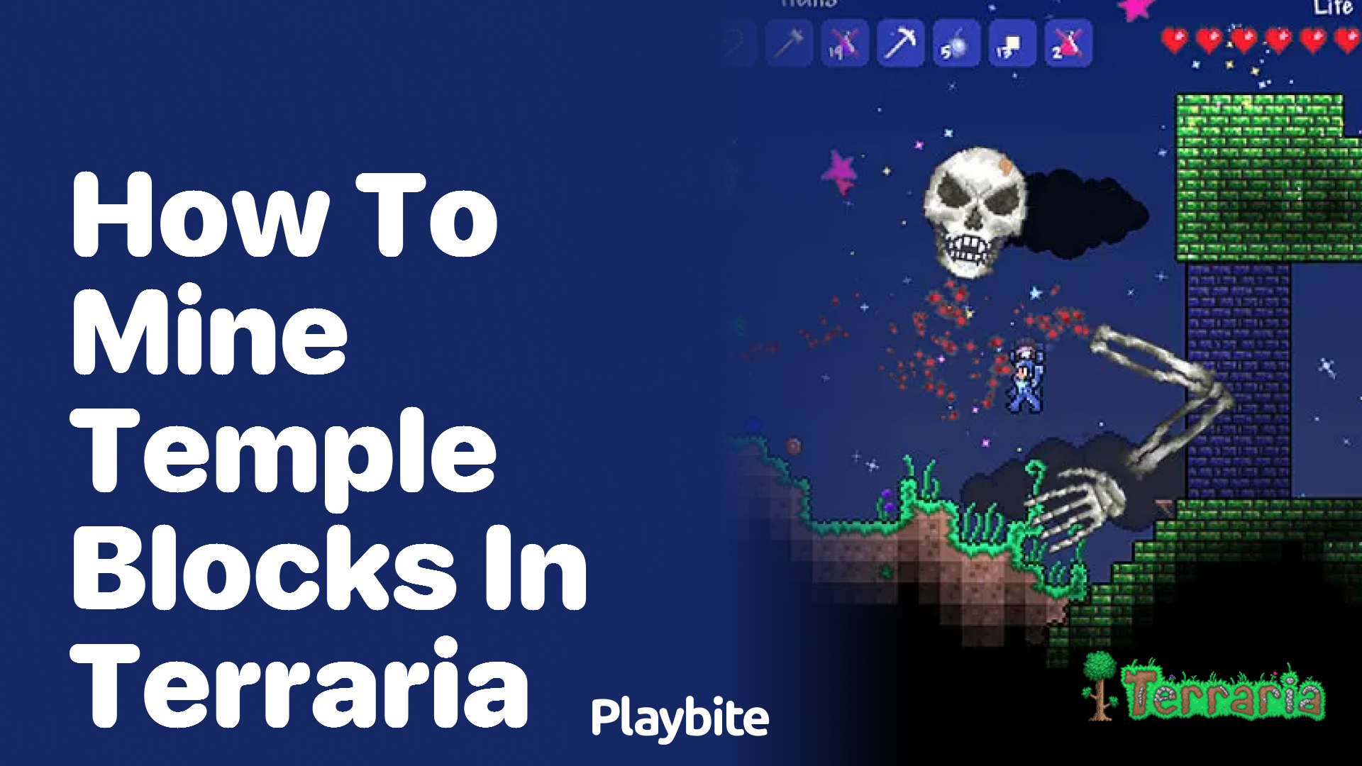 How to mine temple blocks in Terraria