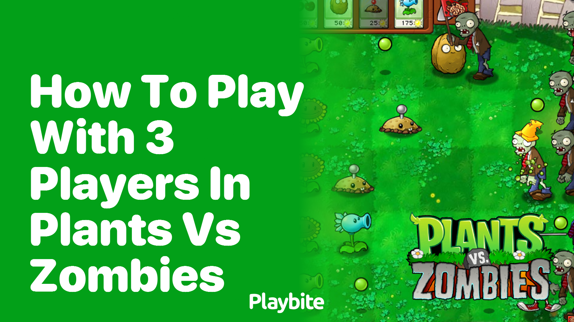 Can you play 3 players on Plants vs. Zombies?