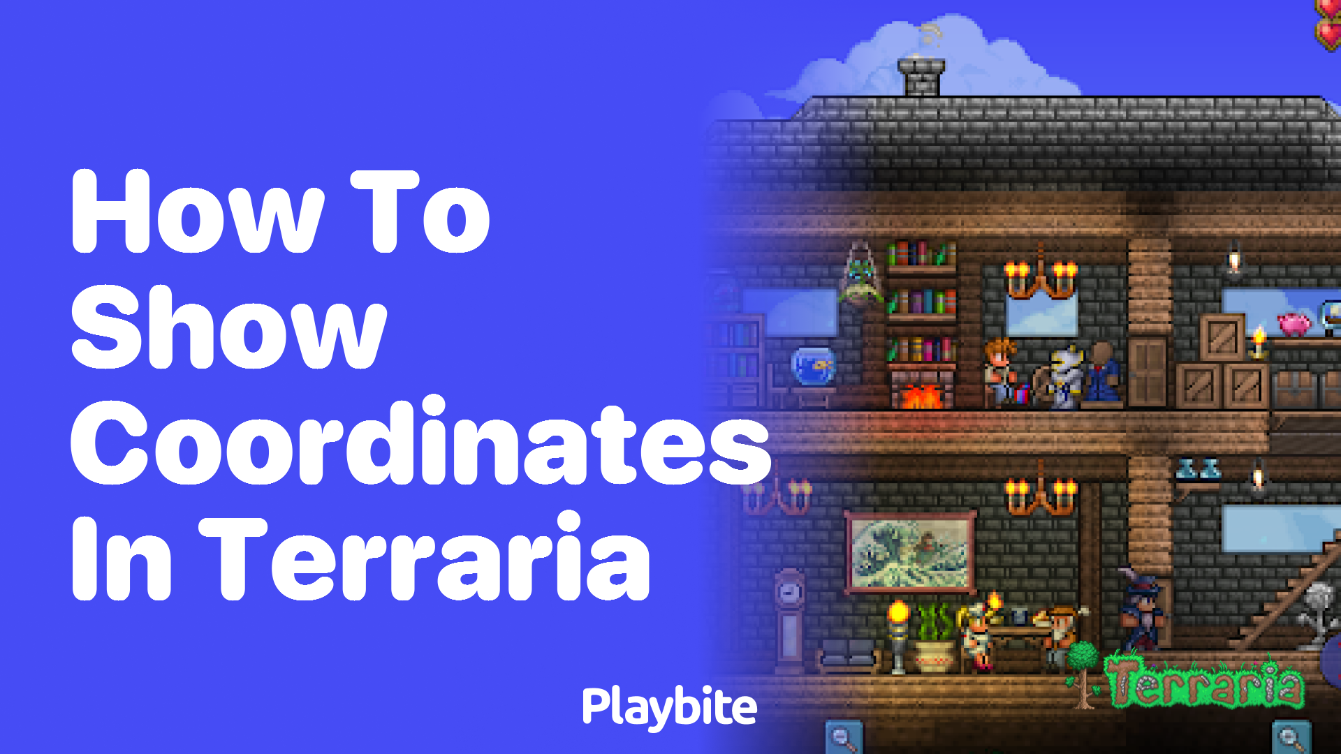 How to show coordinates in Terraria