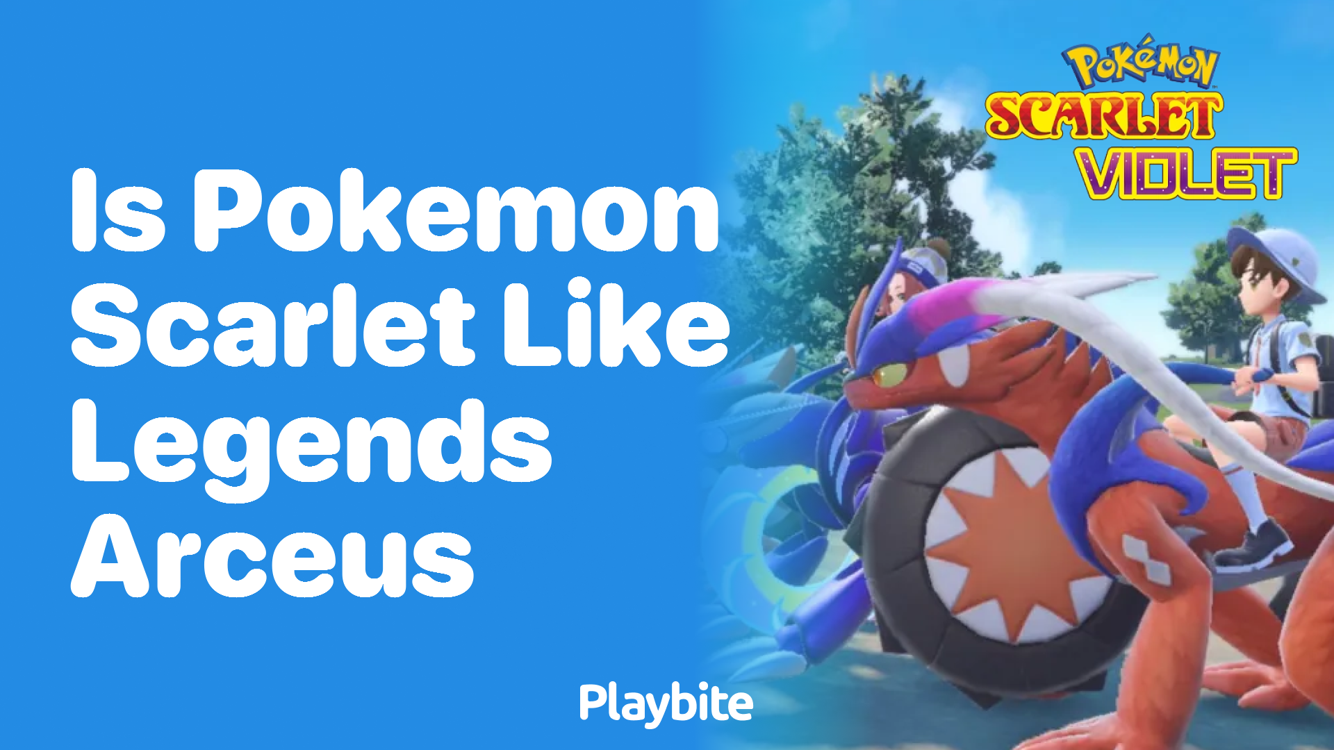 Is Pokemon Scarlet similar to Legends Arceus?