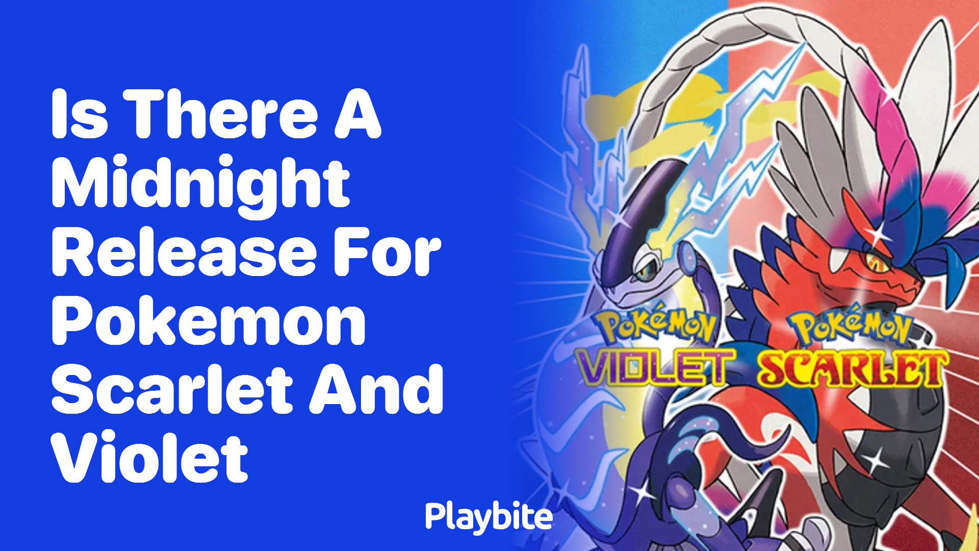 Is there a midnight release for Pokemon Scarlet and Violet?