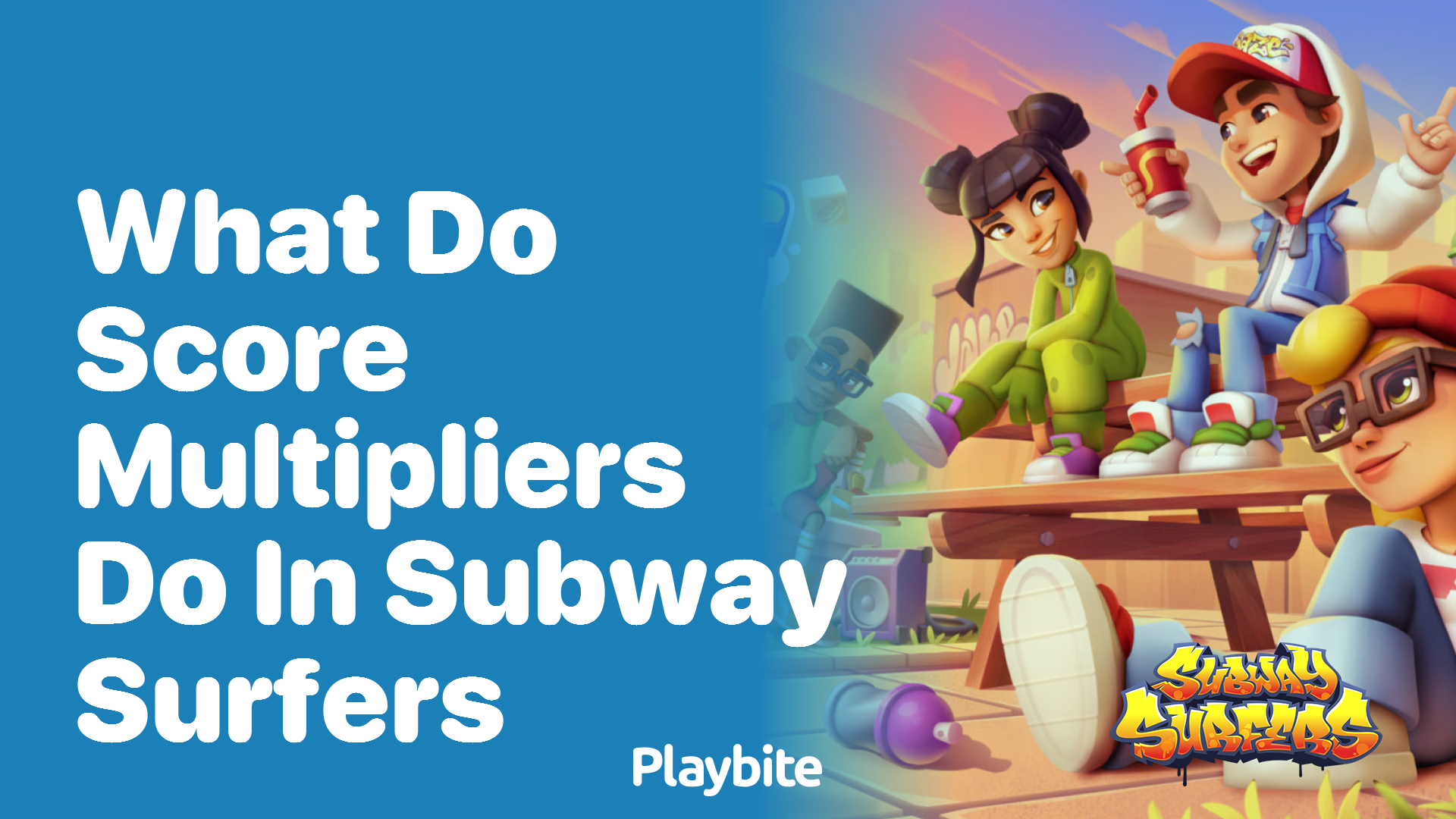 What do score multipliers do in Subway Surfers?