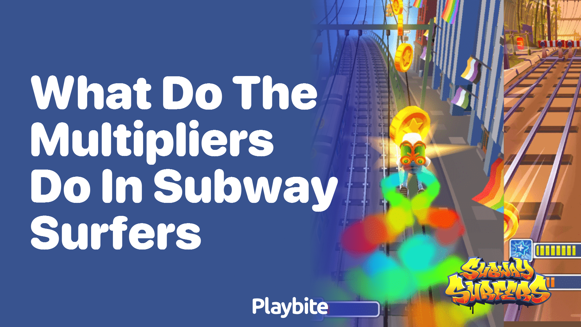 What do the multipliers do in Subway Surfers?