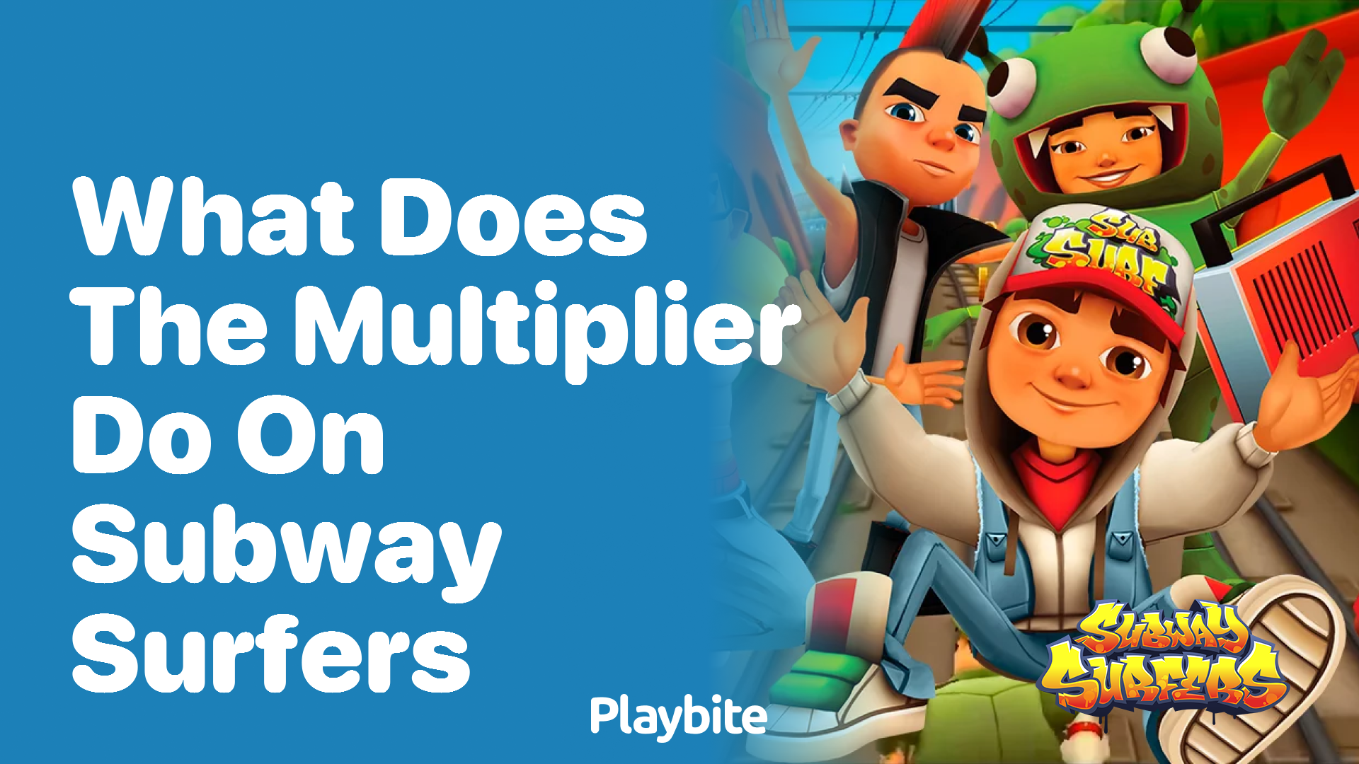 What does the multiplier do in Subway Surfers?