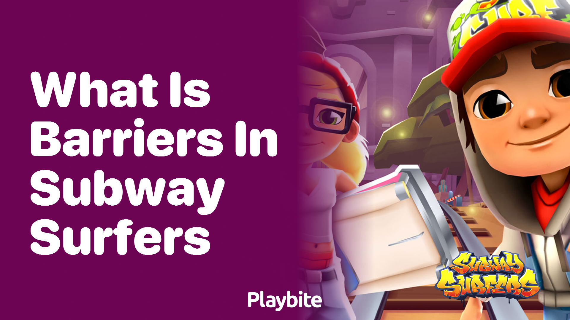 What are barriers in Subway Surfers?