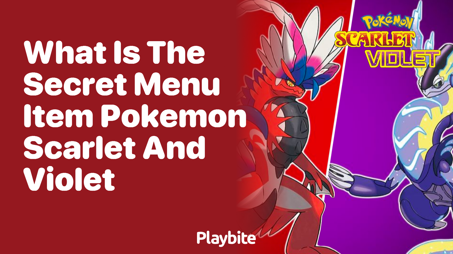 What is the secret menu item in Pokemon Scarlet and Pokemon Violet?