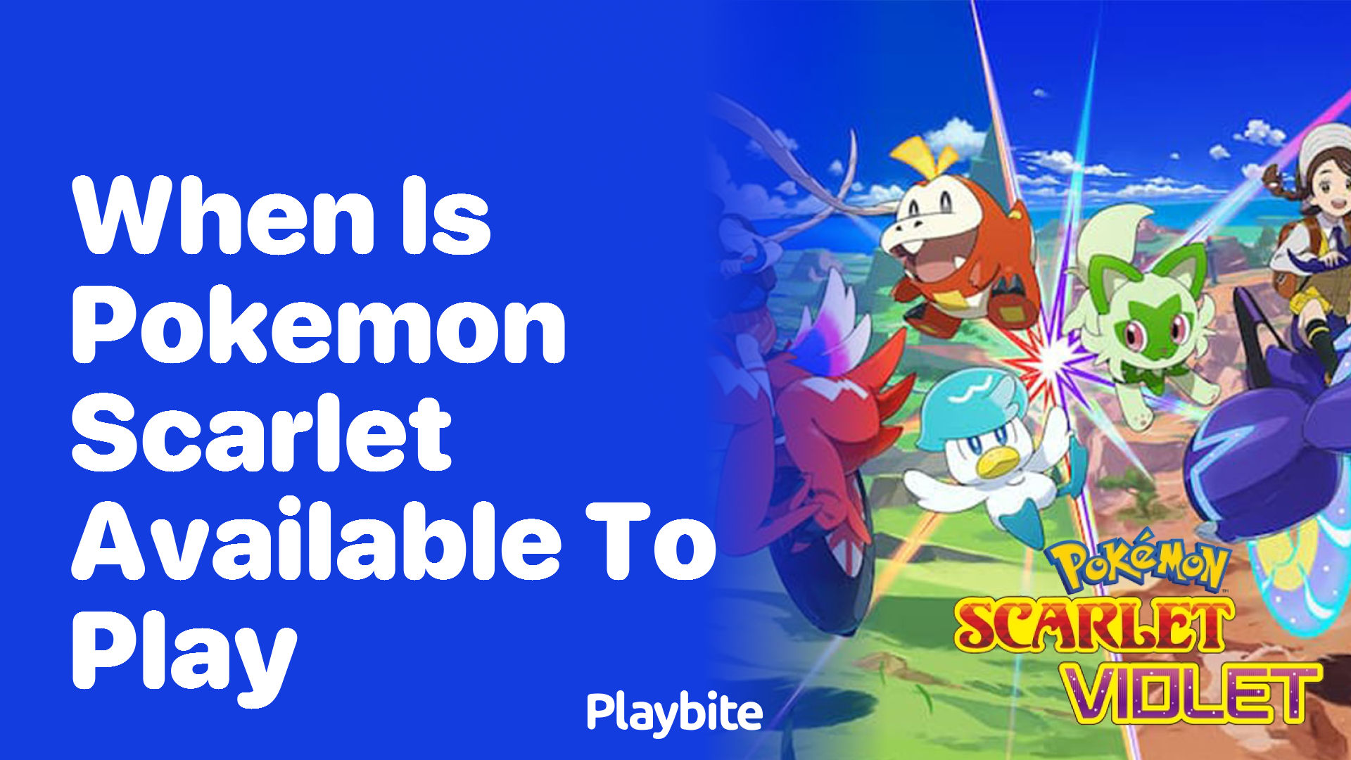 When is Pokemon Scarlet available to play?