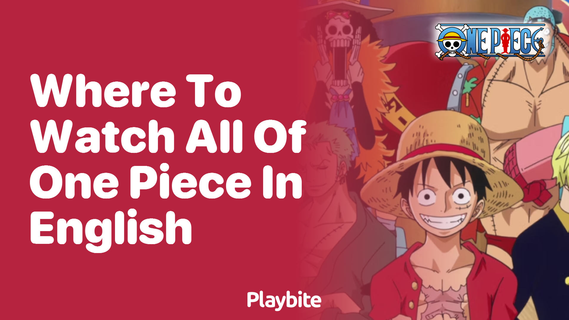 Where to Watch All of One Piece in English?