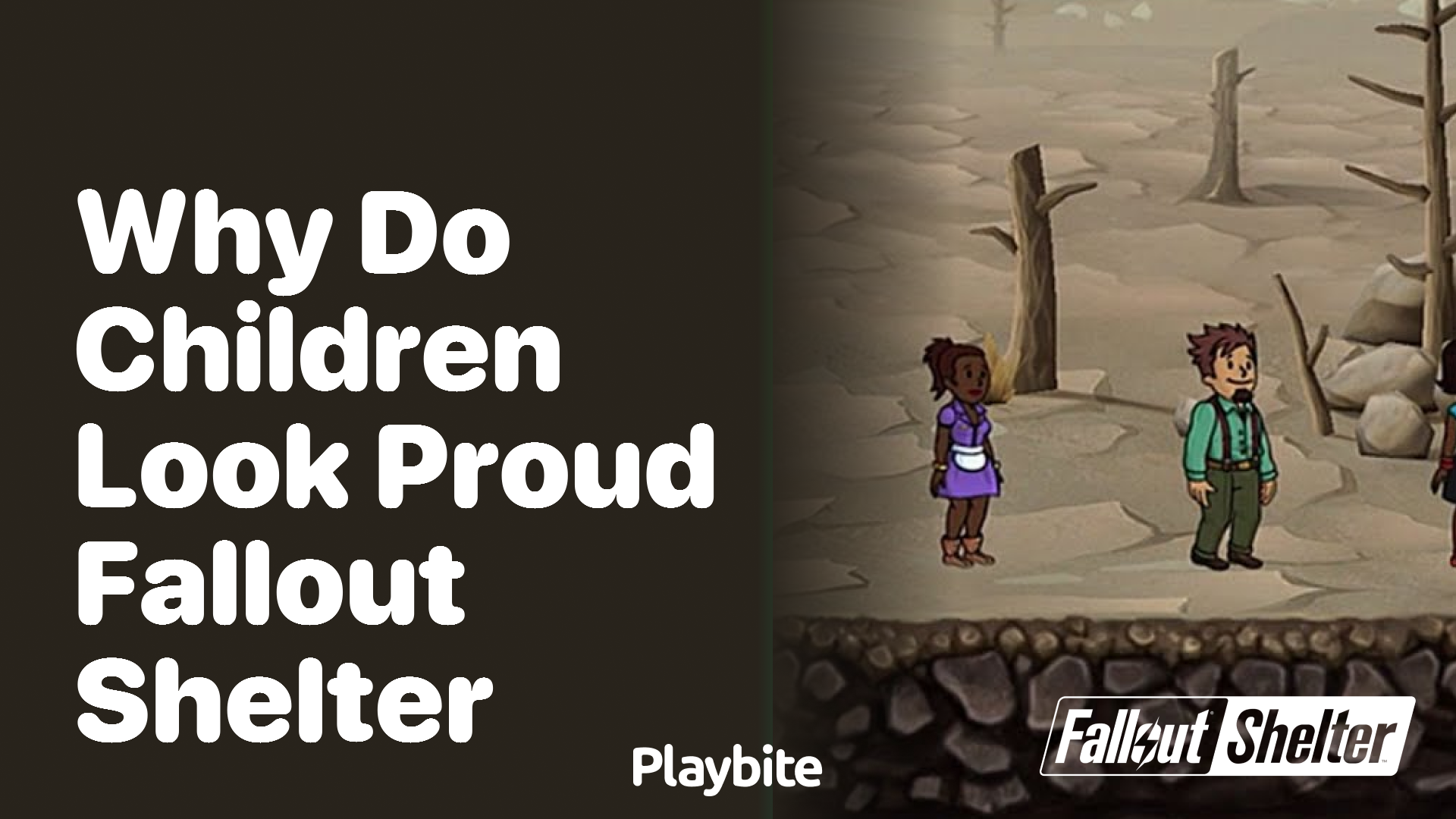 Why do children look proud in Fallout Shelter?