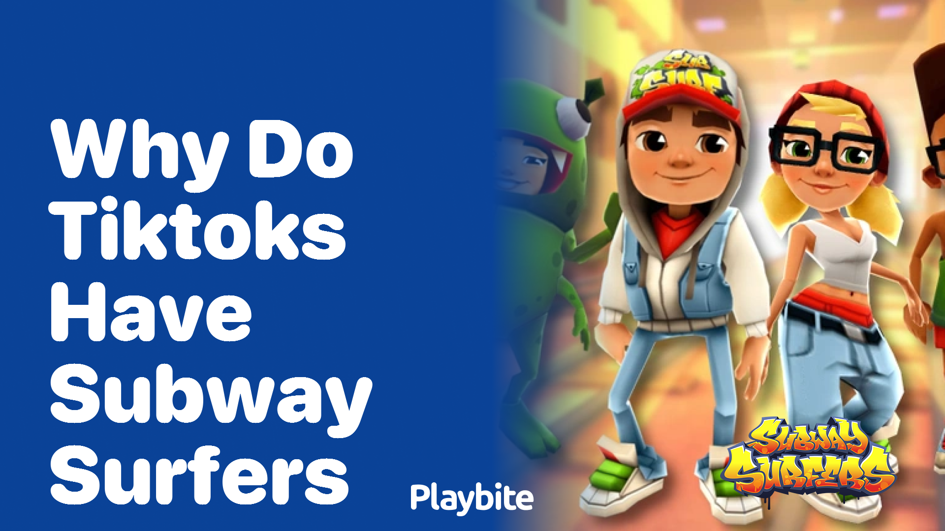 Why do TikToks feature Subway Surfers?