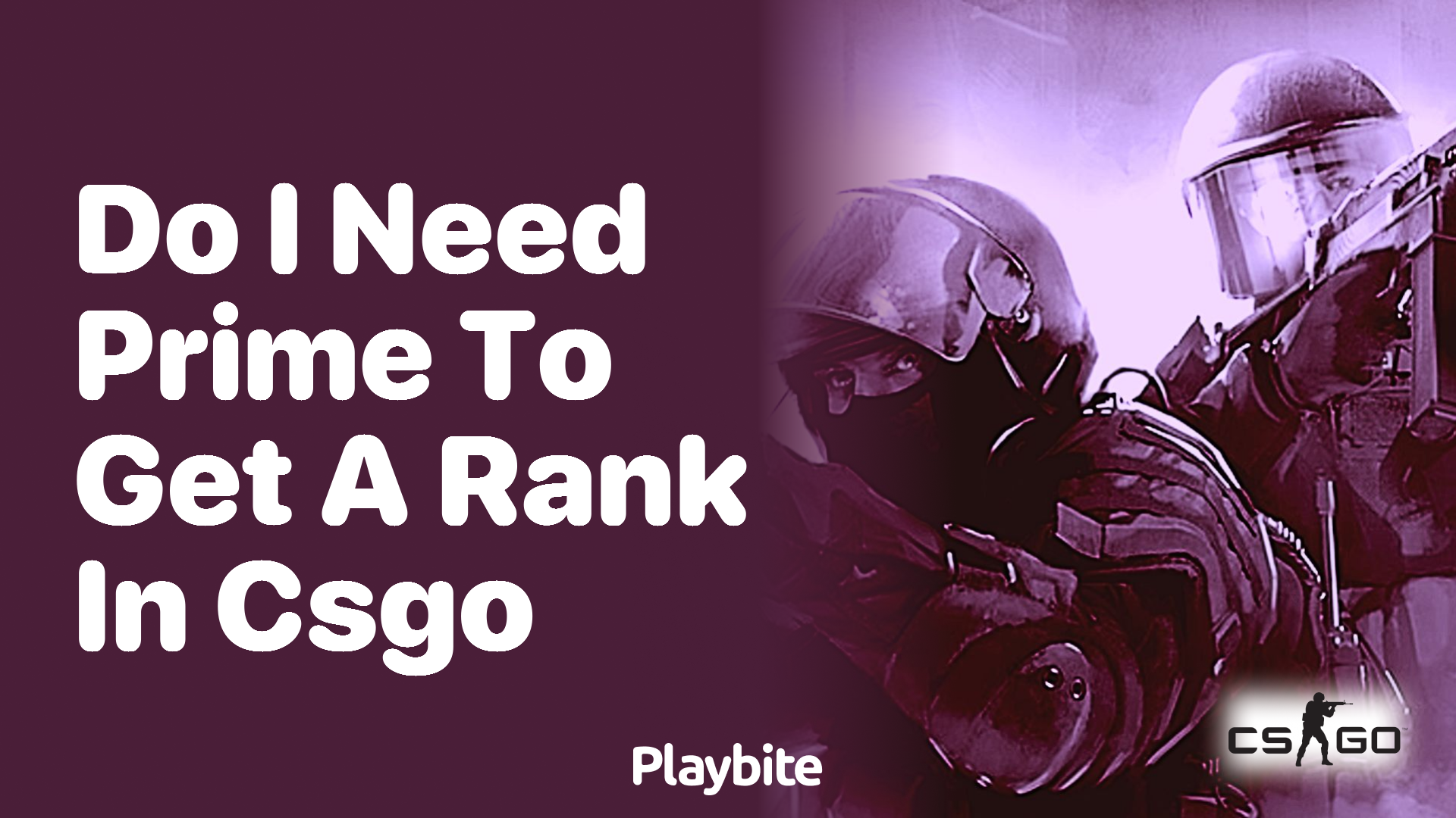 Do I need Prime to get a rank in CS:GO?