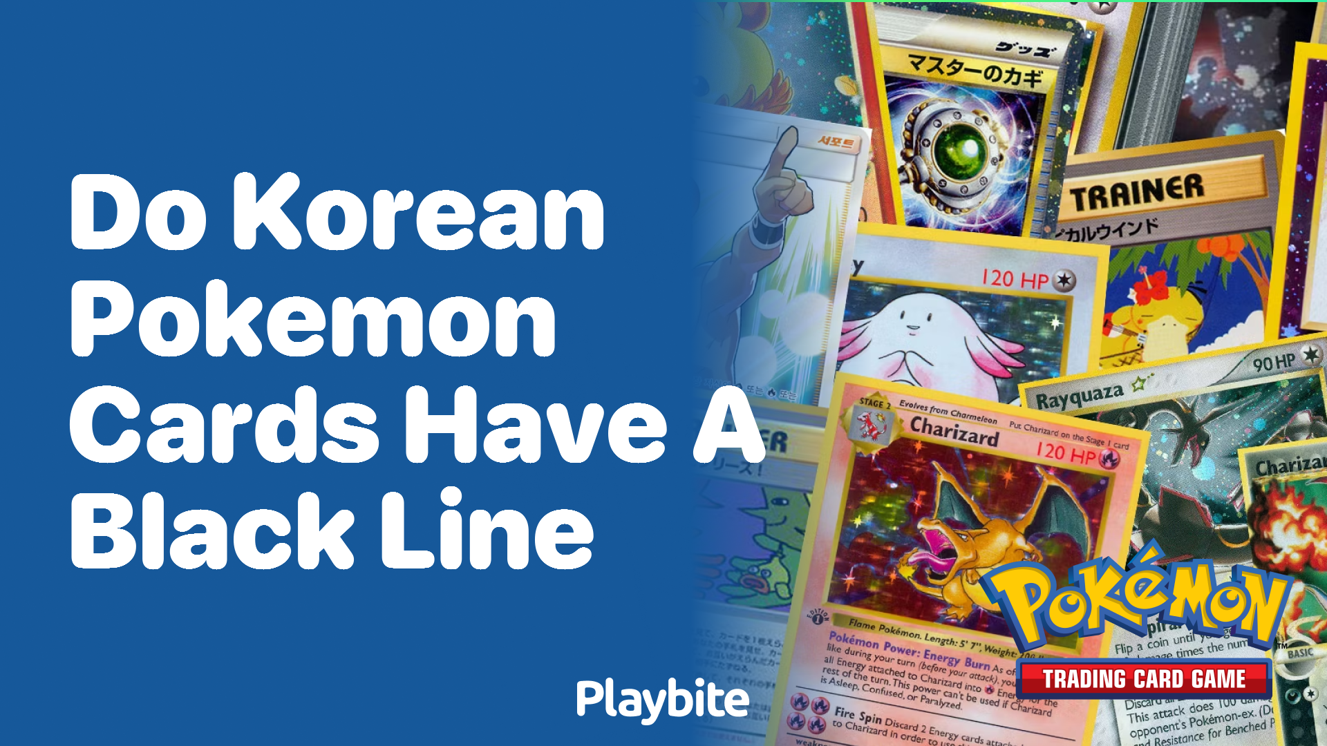 Do Korean Pokemon Cards have a black line?