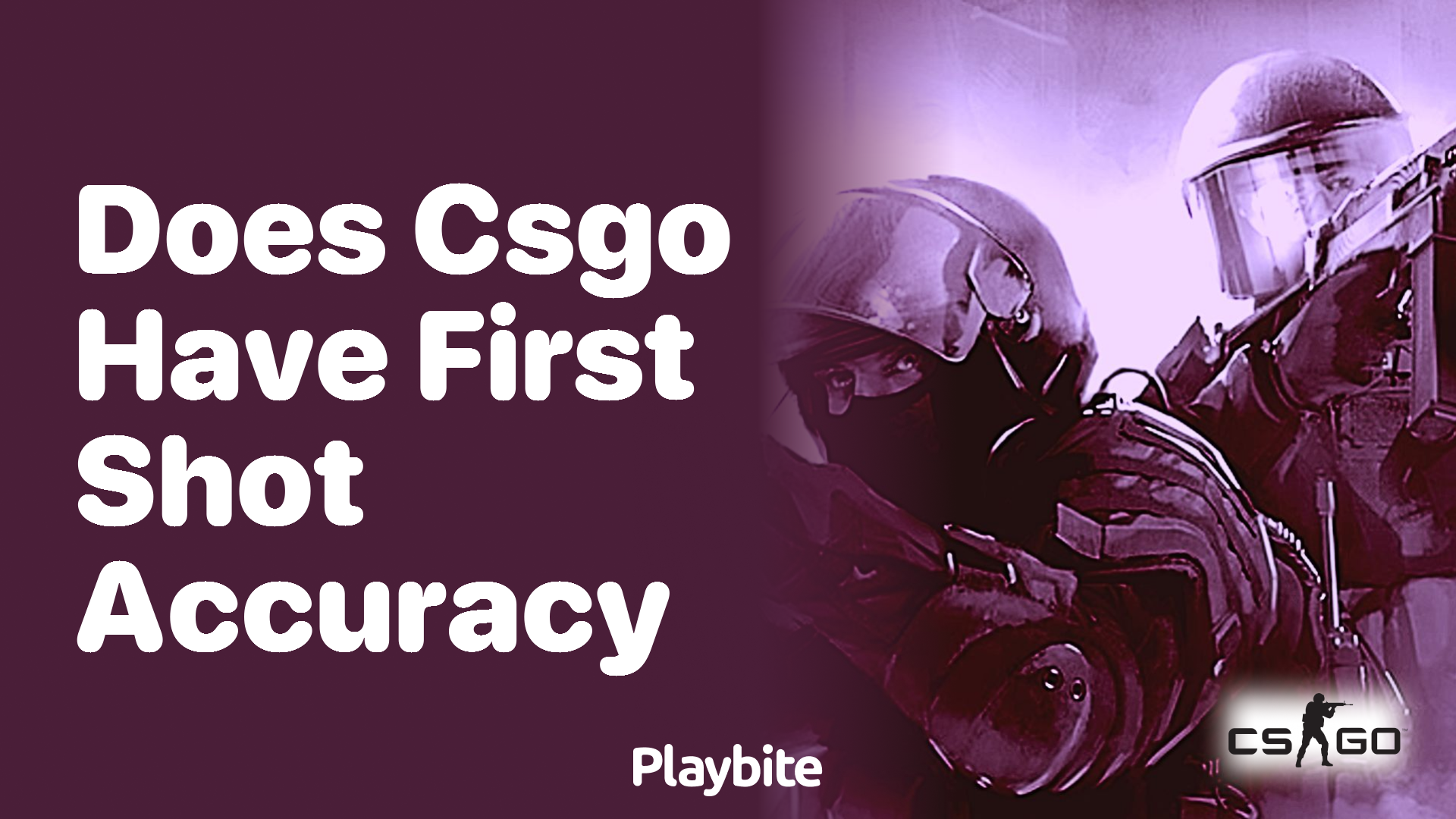 Does CS:GO have first shot accuracy?