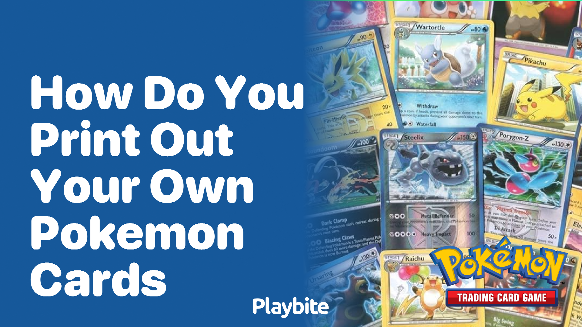 How do you print out your own Pokémon cards?