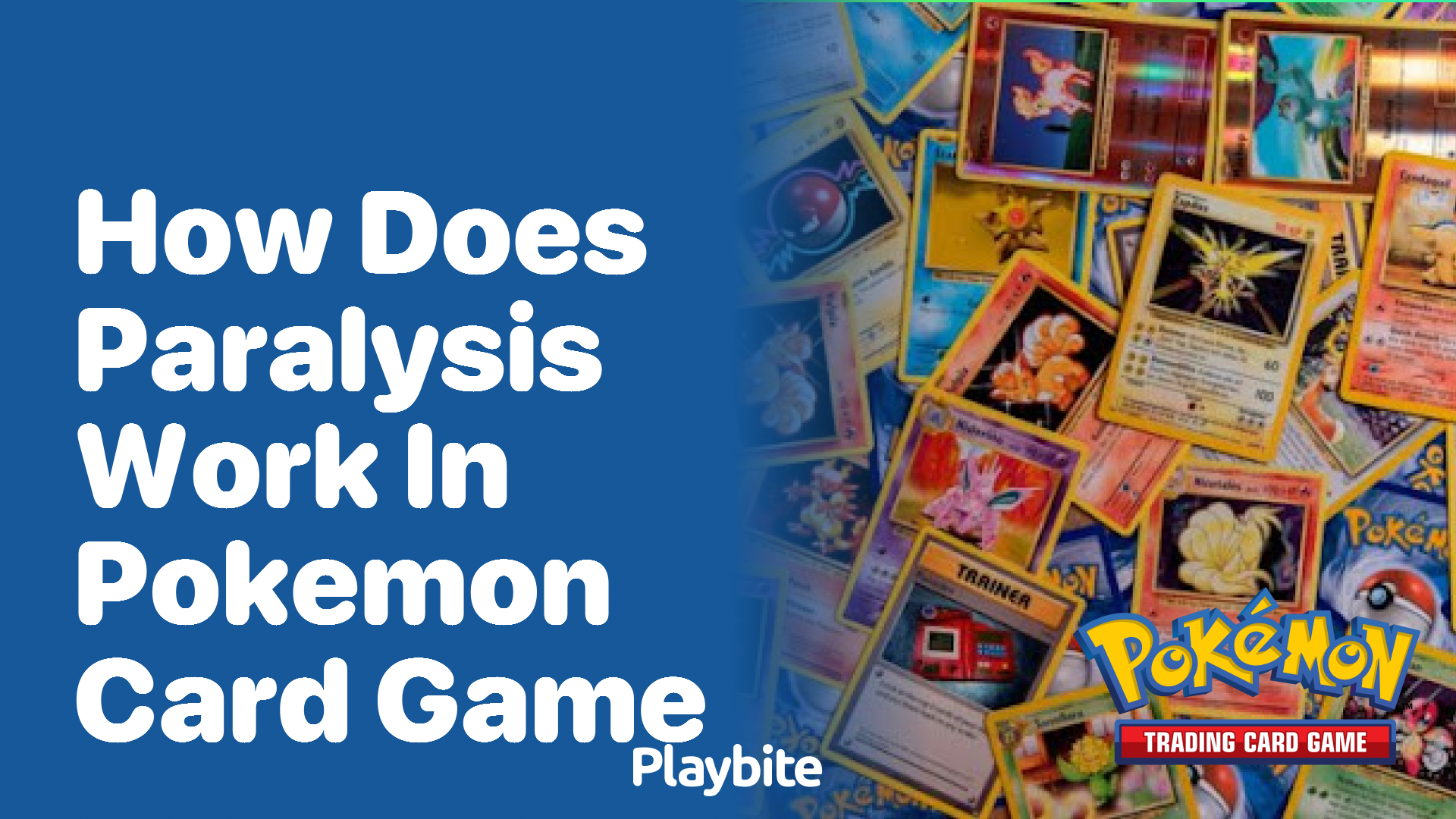 How does paralysis work in the Pokemon Card Game?