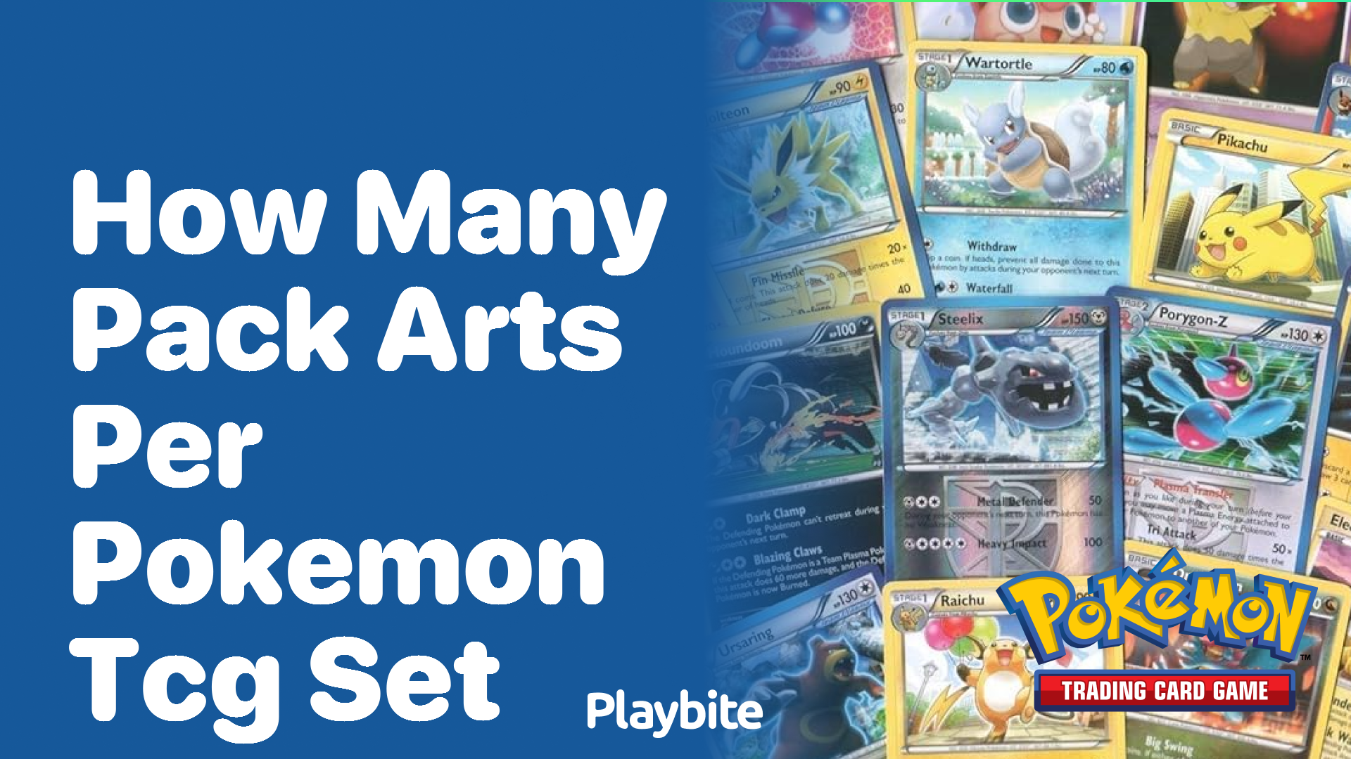 How many pack arts are there per Pokemon TCG set?