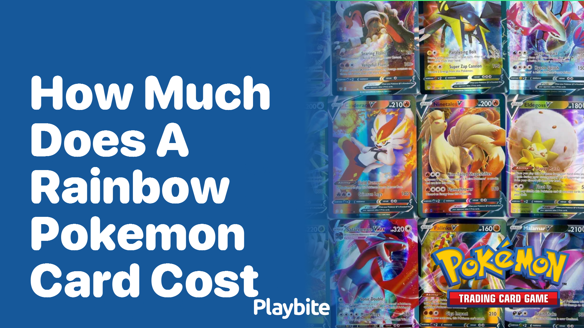 How much does a rainbow Pokemon card cost?